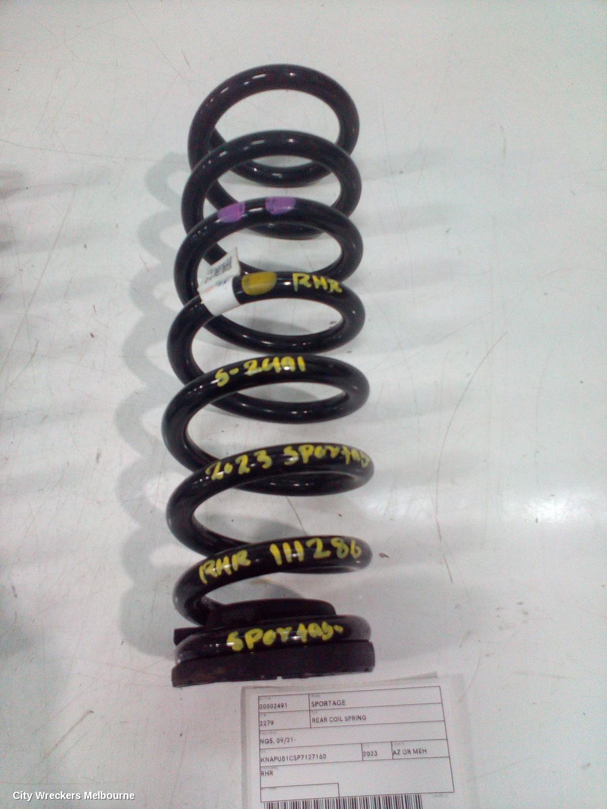 KIA SPORTAGE REAR COIL SPRING, NQ5, 09/2021 ONWARDS