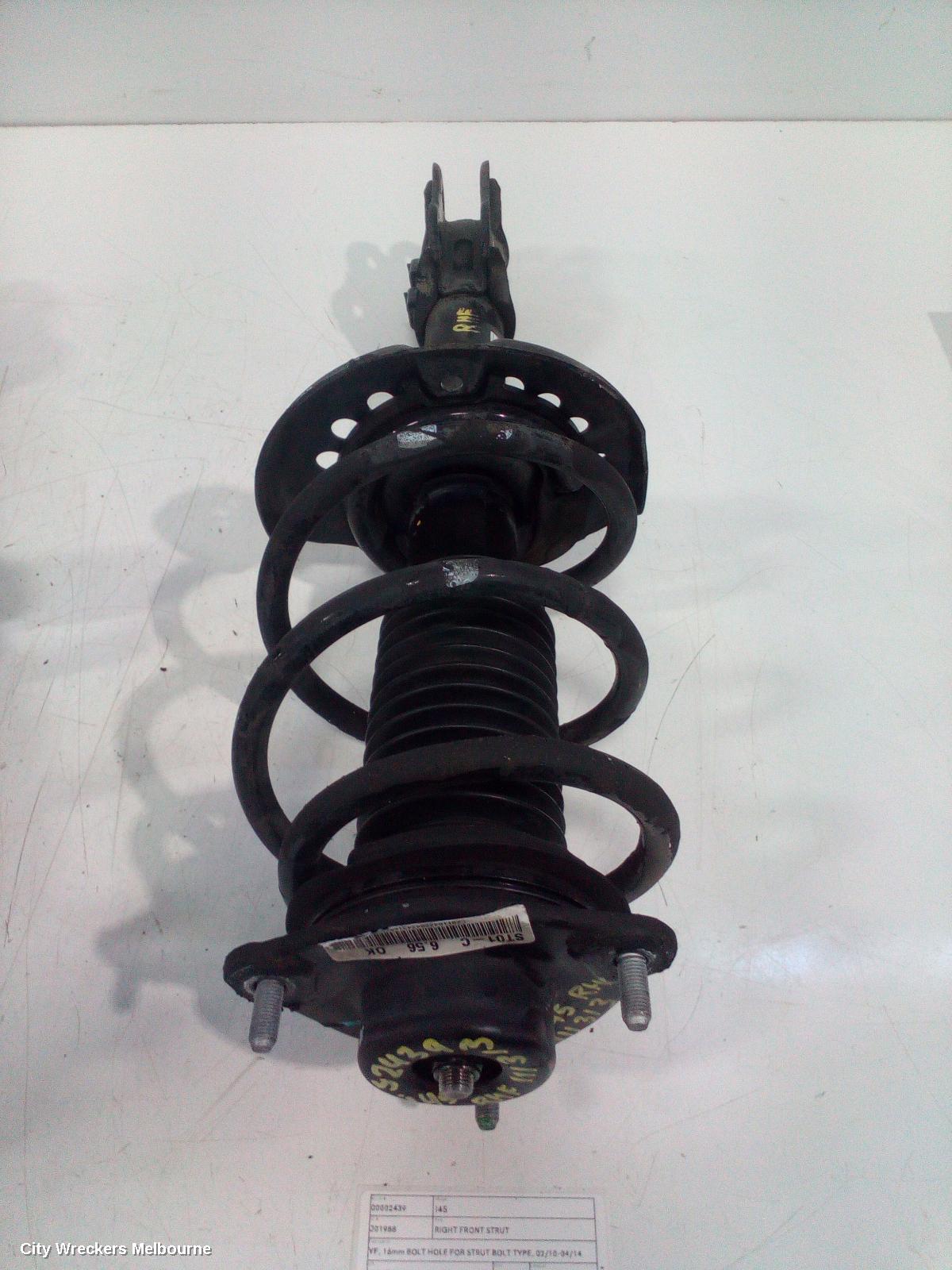 HYUNDAI I45 RIGHT FRONT STRUT, YF, 16MM BOLT HOLE FOR STRUT BOLT TYPE, 02/2010 - 04/2014