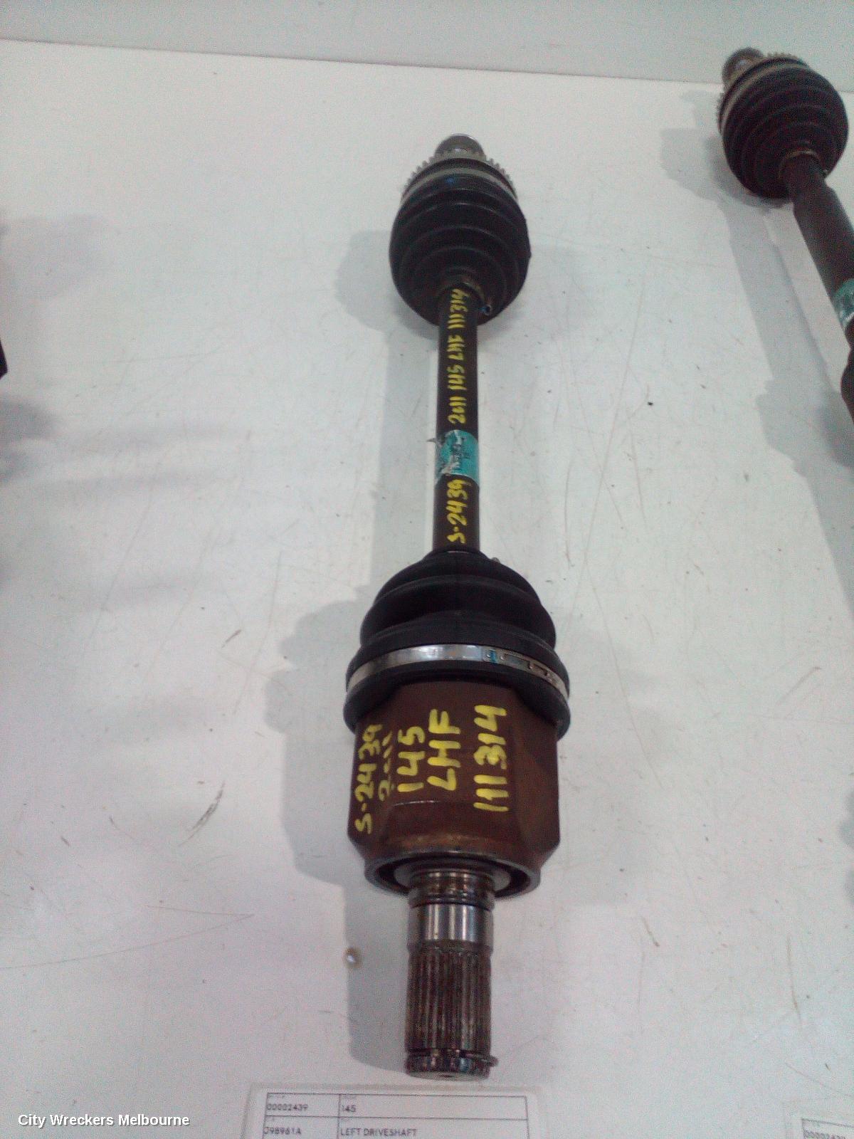 HYUNDAI I45 LEFT DRIVESHAFT, AUTO, 2.4, G4KJ, ABS TYPE, YF, 02/2010 - 04/2014