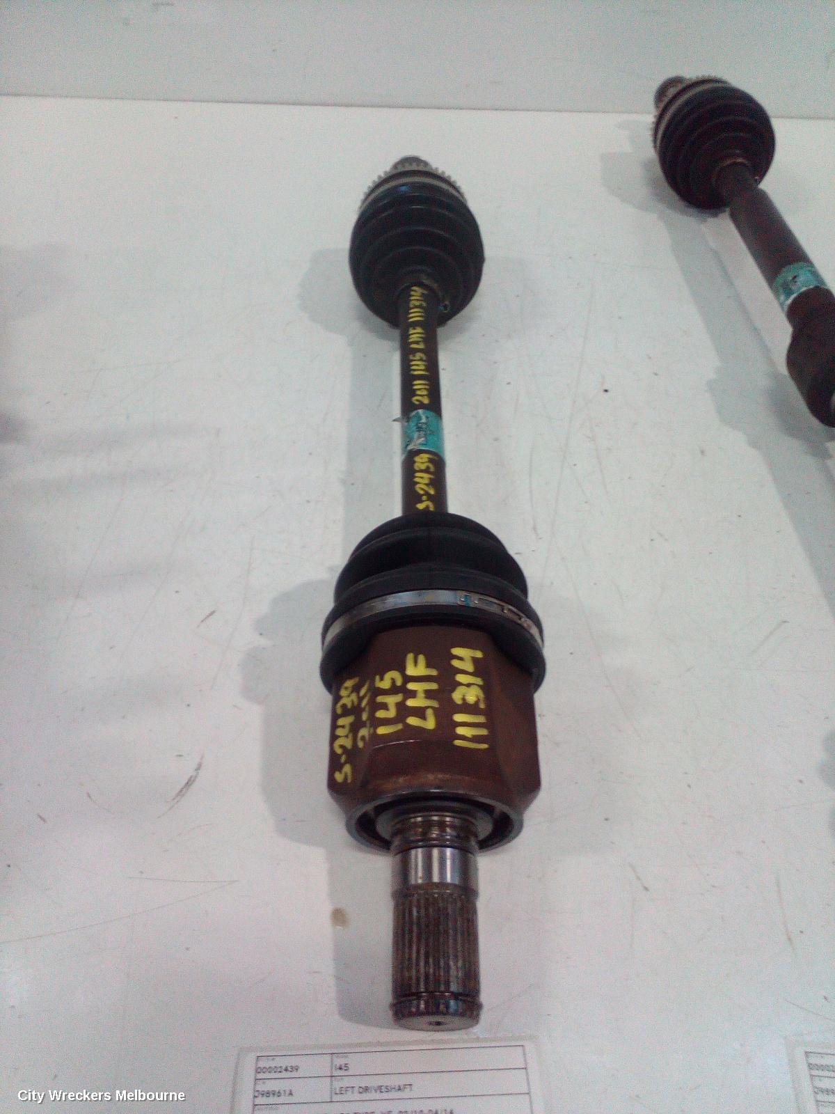 HYUNDAI I45 LEFT DRIVESHAFT, AUTO, 2.4, G4KJ, ABS TYPE, YF, 02/2010 - 04/2014