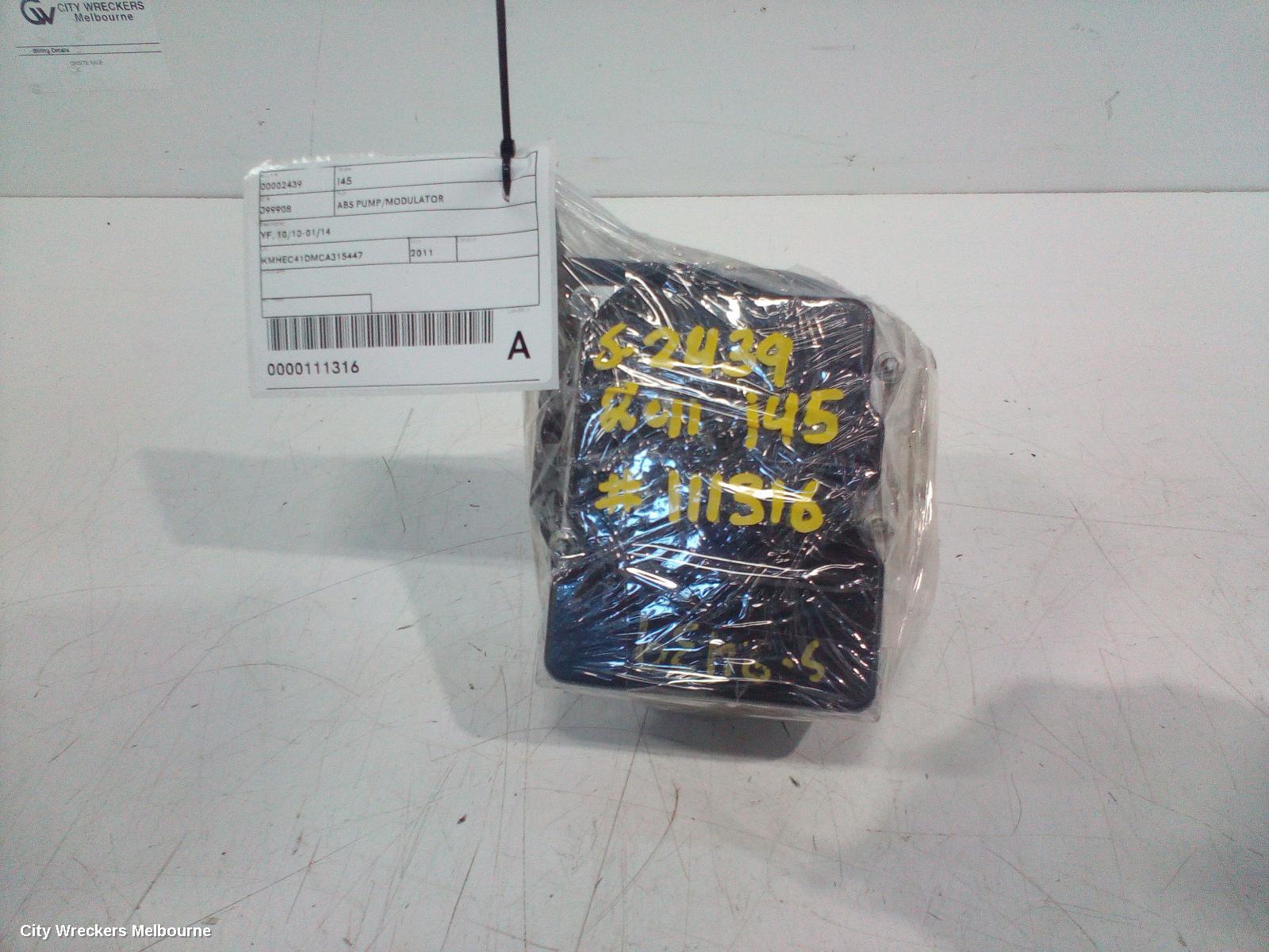 HYUNDAI I45 ABS PUMP/MODULATOR, YF, 10/2010 - 01/2014