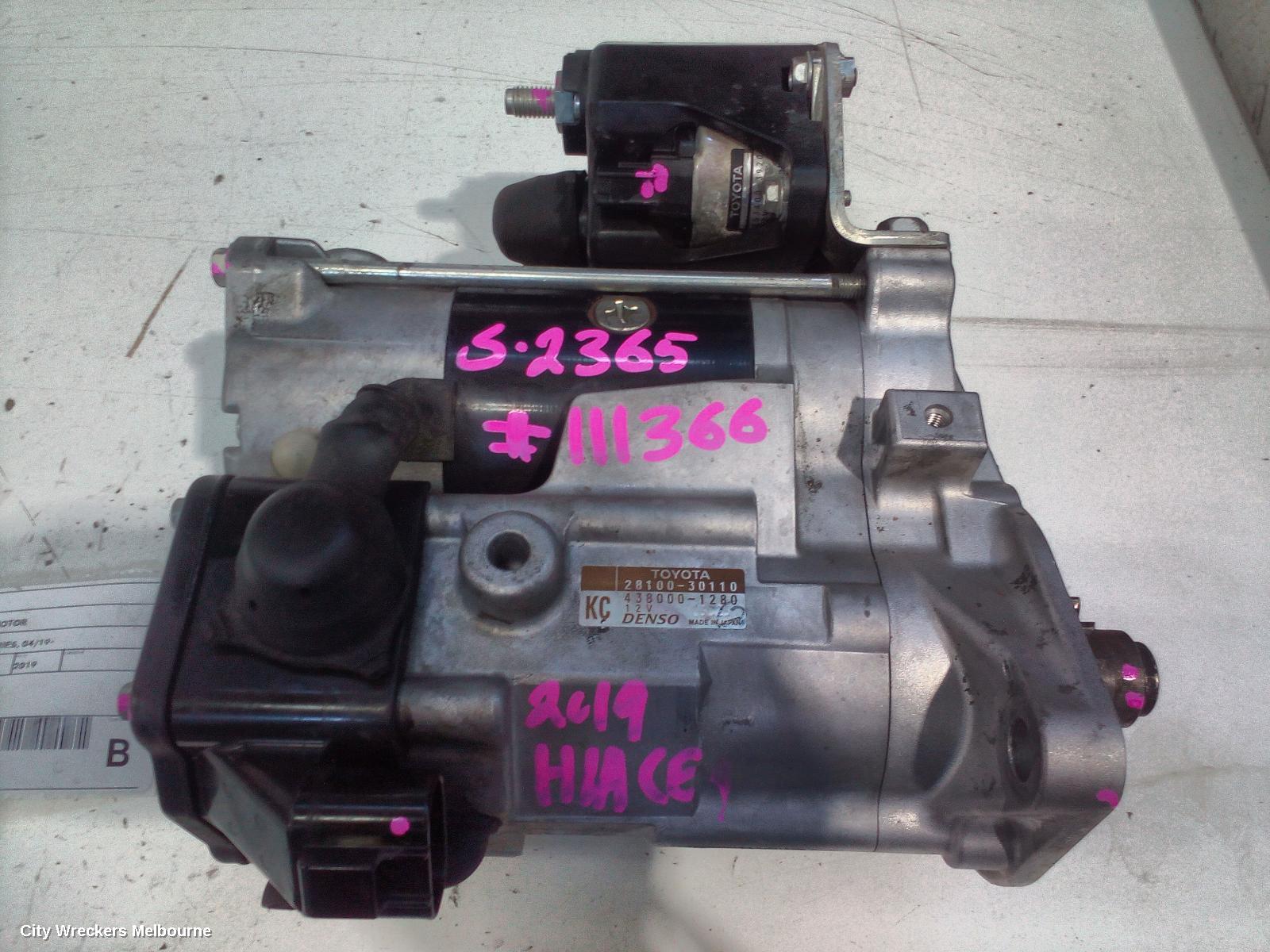 TOYOTA HIACE STARTER, DIESEL, 2.8, 1GD-FTV, 300 SERIES, 04/2019 ONWARDS