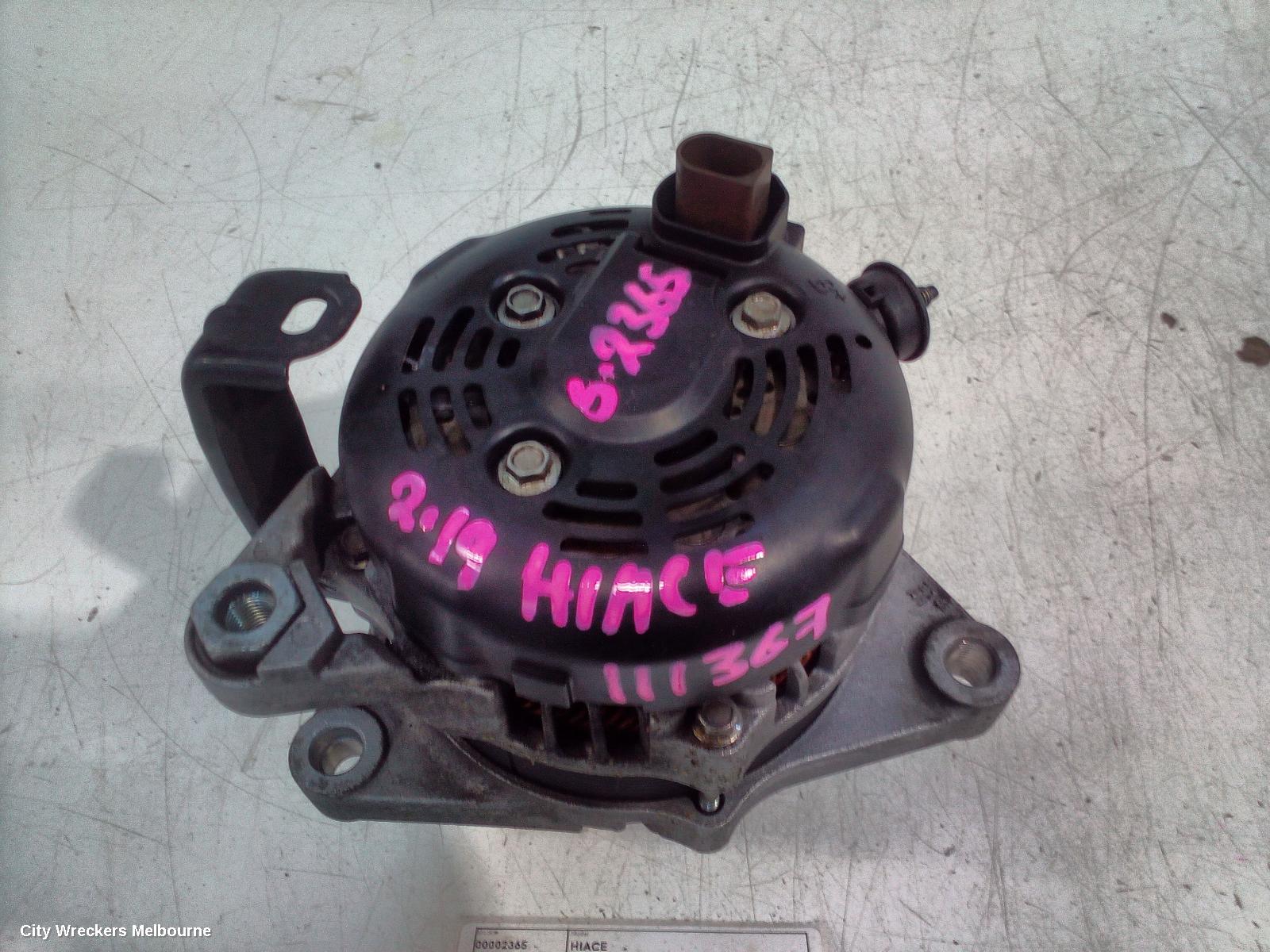 TOYOTA HIACE ALTERNATOR, DIESEL, 2.8, 1GD-FTV, 100 AMP, 300 SERIES, 04/2019 ONWARDS