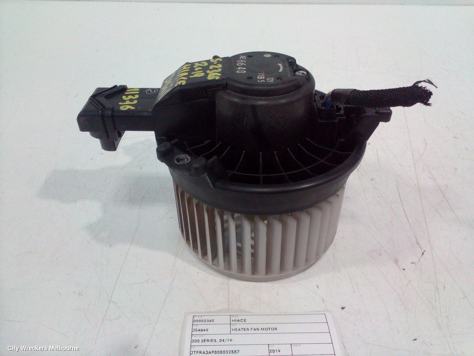 TOYOTA HIACE HEATER FAN MOTOR, 300 SERIES, 02/2019 ONWARDS