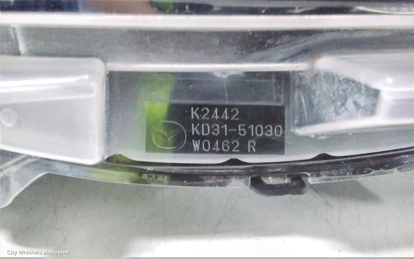 MAZDA CX5 RIGHT HEADLAMP, KE, MAXX/MAXX SPORT, HALOGEN, MANUAL ADJ, 02/2012 - 12/2016
