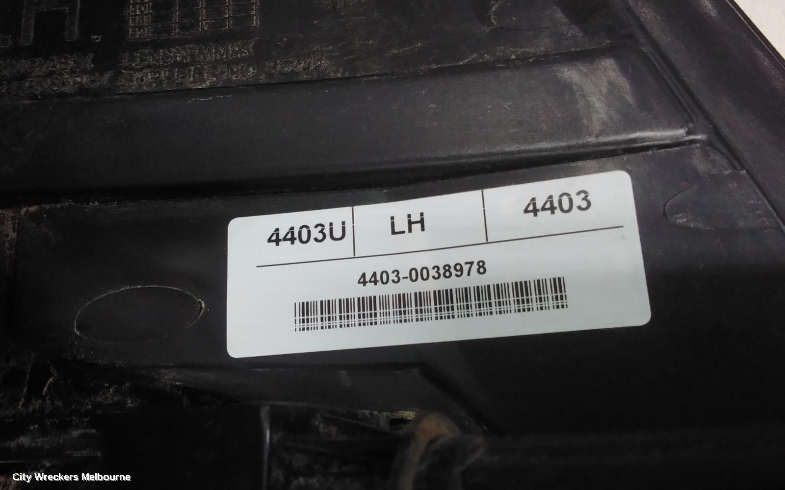 HOLDEN COMMODORE LEFT TAILLIGHT, VE, WAGON, 08/2006 - 05/2013