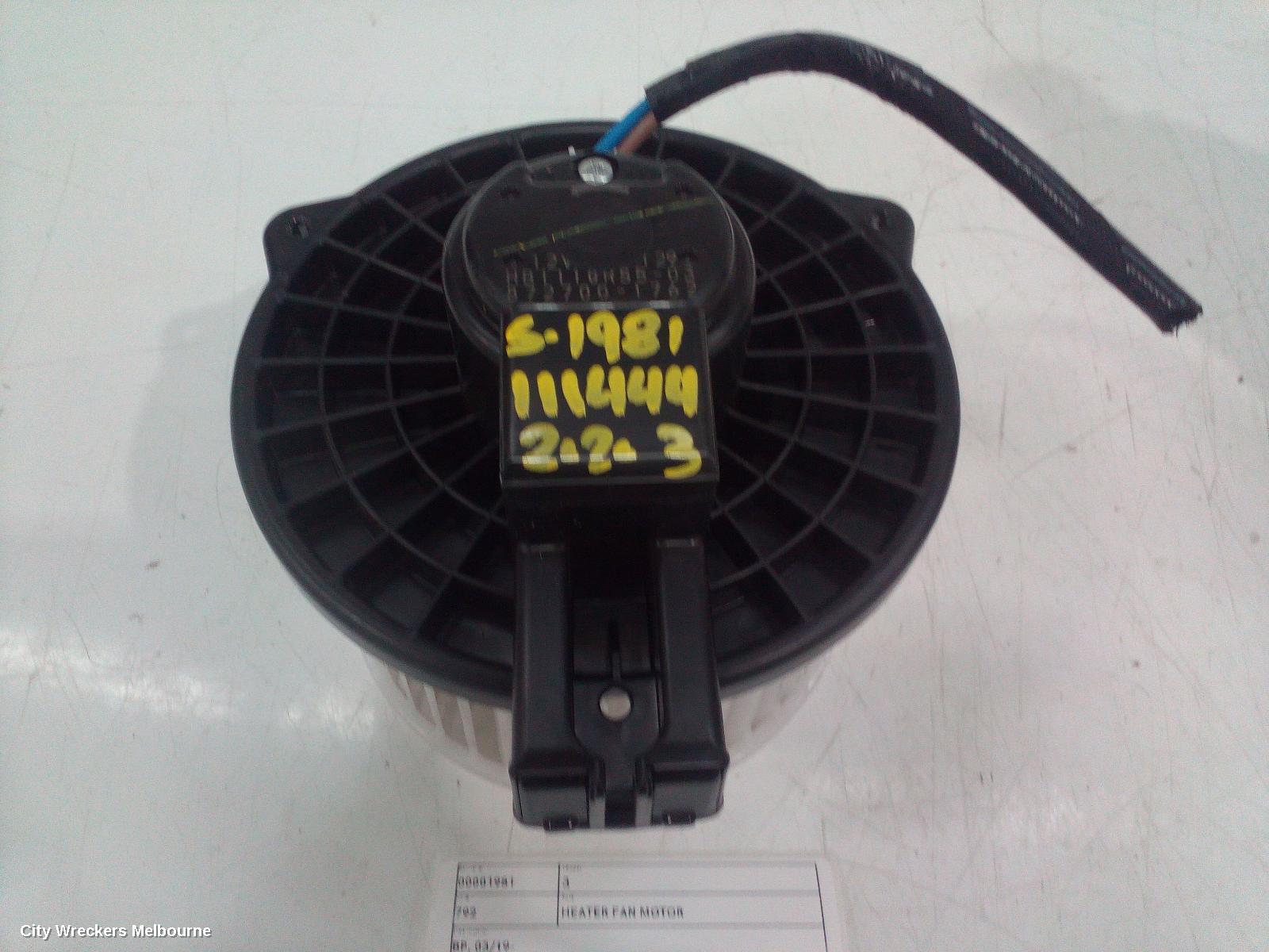 MAZDA 3 HEATER FAN MOTOR, BP, 03/2019 ONWARDS