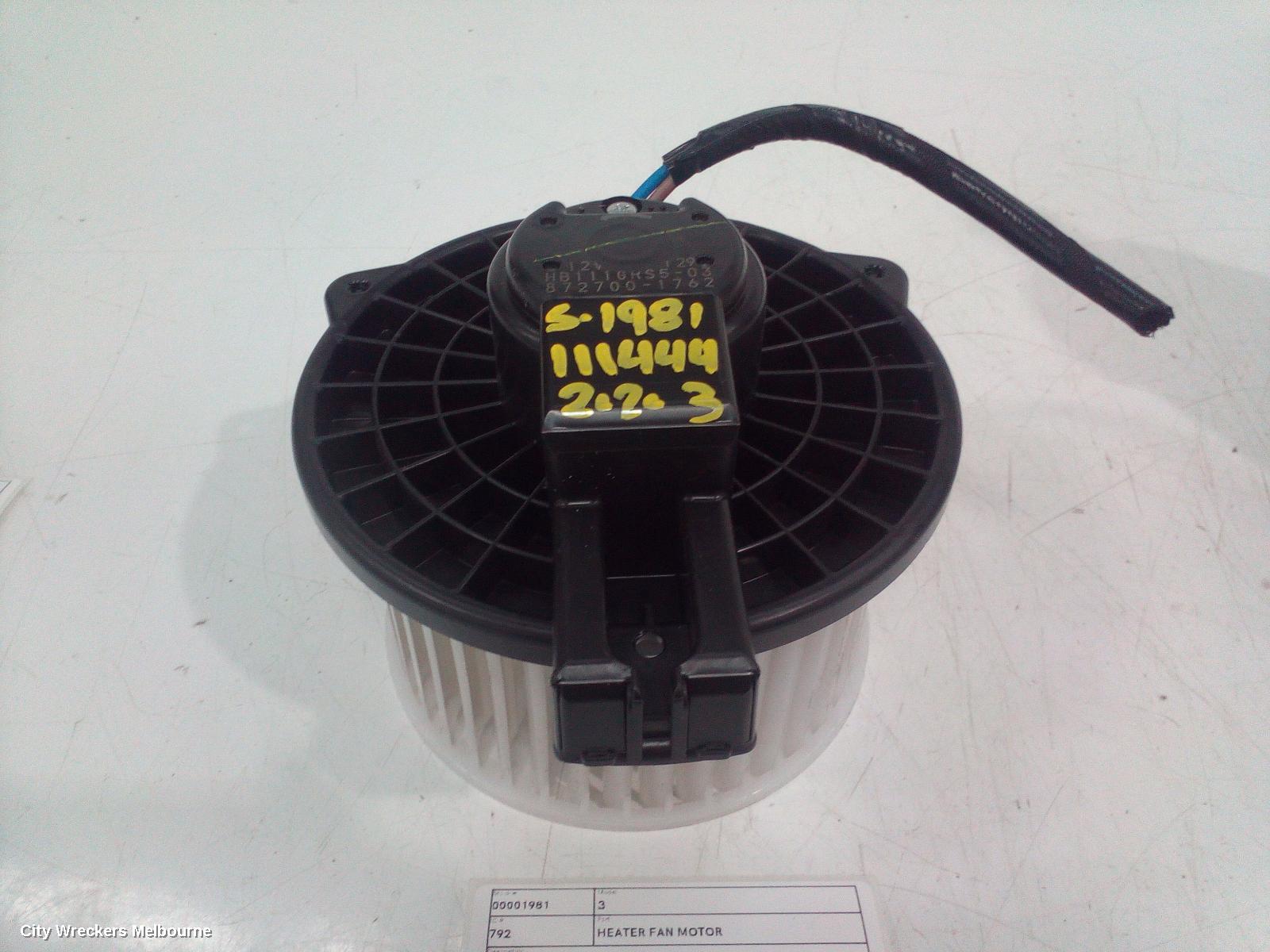 MAZDA 3 HEATER FAN MOTOR, BP, 03/2019 ONWARDS