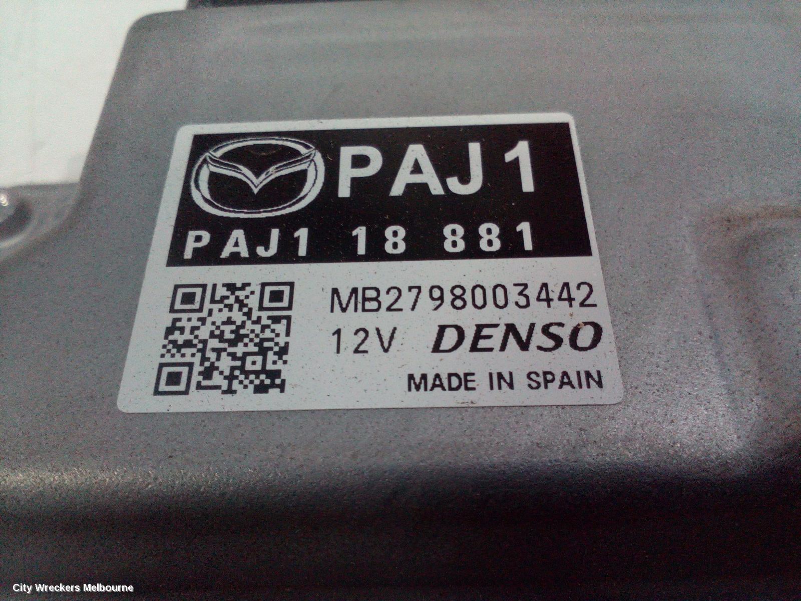 MAZDA 3 ECU, ENGINE ECU, 2.0, PETROL, ECU ONLY, DENSO PAJ1 TYPE, BP, 03/2019 ONWARDS