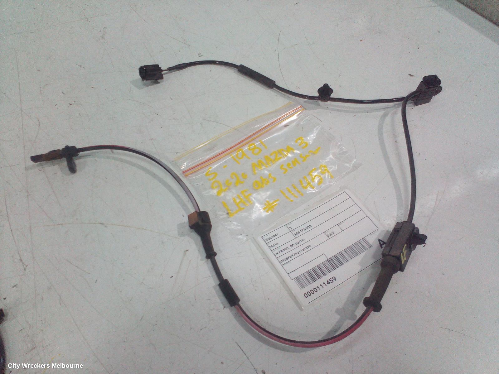 MAZDA 3 ABS SENSOR, LH FRONT, BP, 03/2019 ONWARDS
