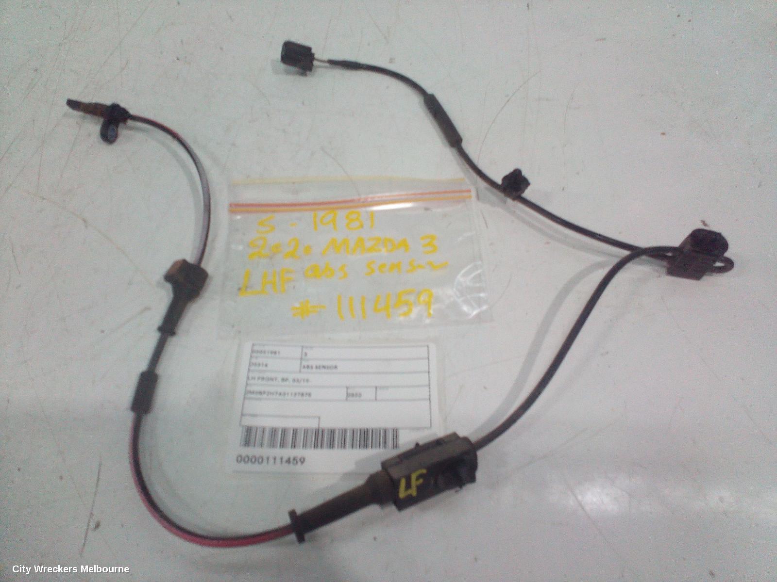 MAZDA 3 ABS SENSOR, LH FRONT, BP, 03/2019 ONWARDS