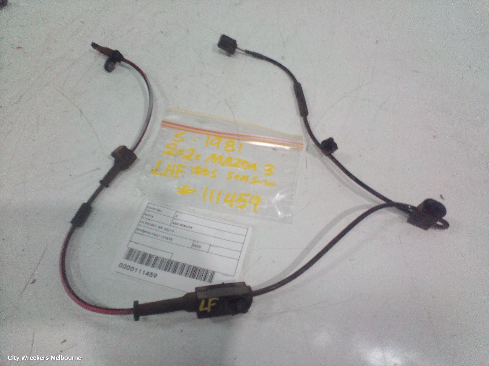 MAZDA 3 ABS SENSOR, LH FRONT, BP, 03/2019 ONWARDS