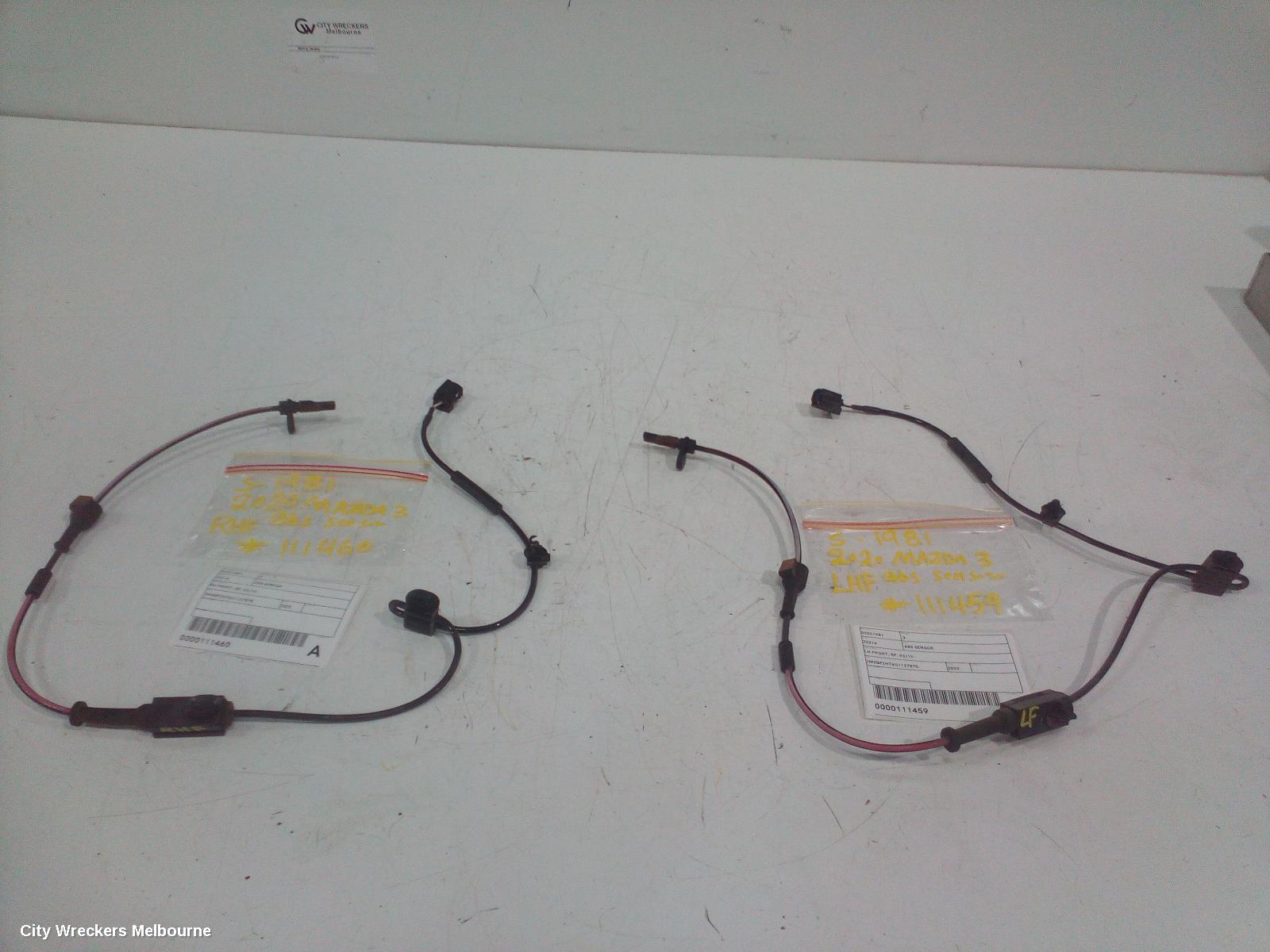 MAZDA 3 ABS SENSOR, LH FRONT, BP, 03/2019 ONWARDS