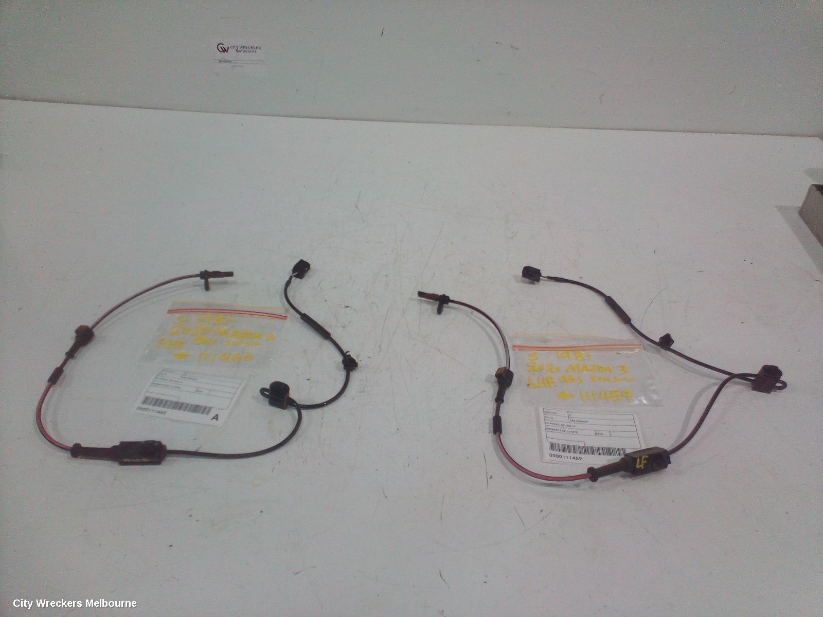 MAZDA 3 ABS SENSOR, RH FRONT, BP, 03/2019 ONWARDS