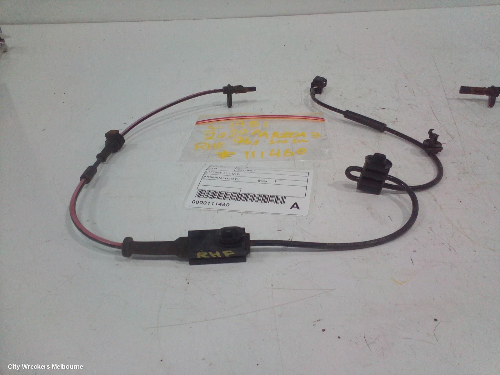 MAZDA 3 ABS SENSOR, RH FRONT, BP, 03/2019 ONWARDS