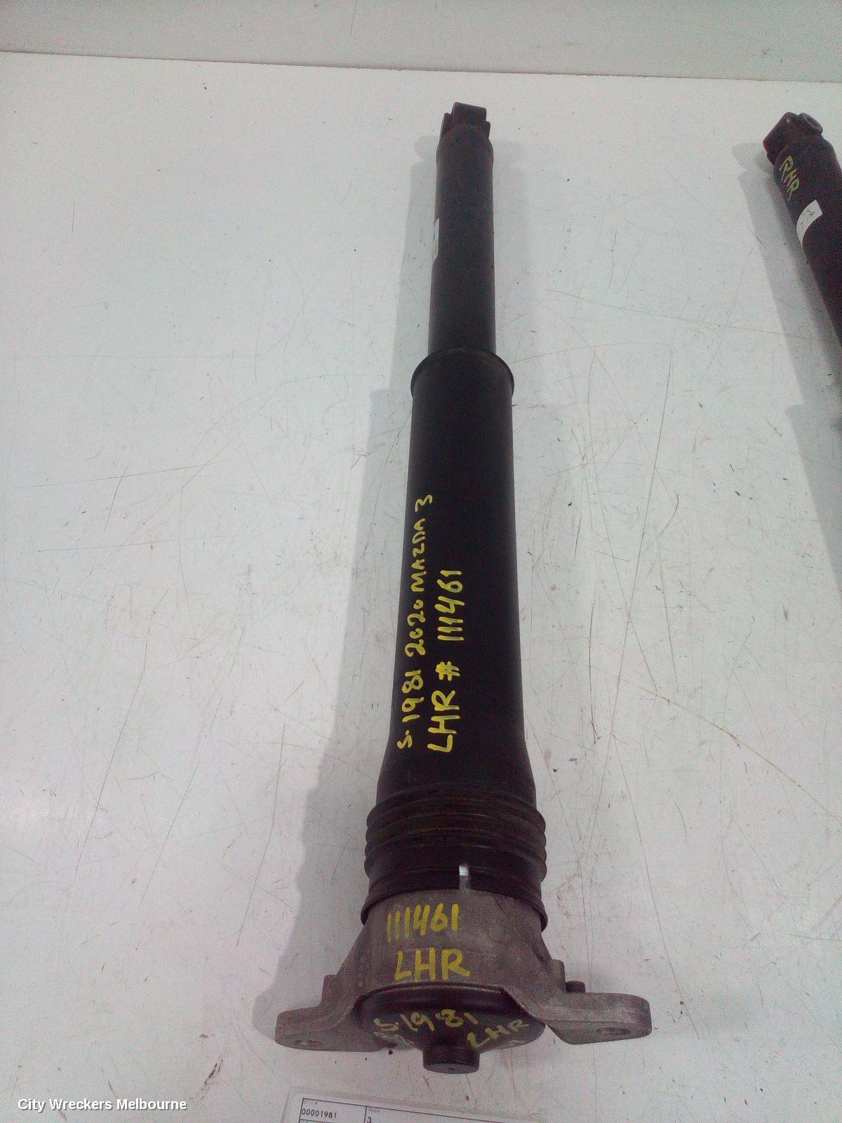 MAZDA 3 LEFT REAR STRUT, BP, 03/2019 ONWARDS