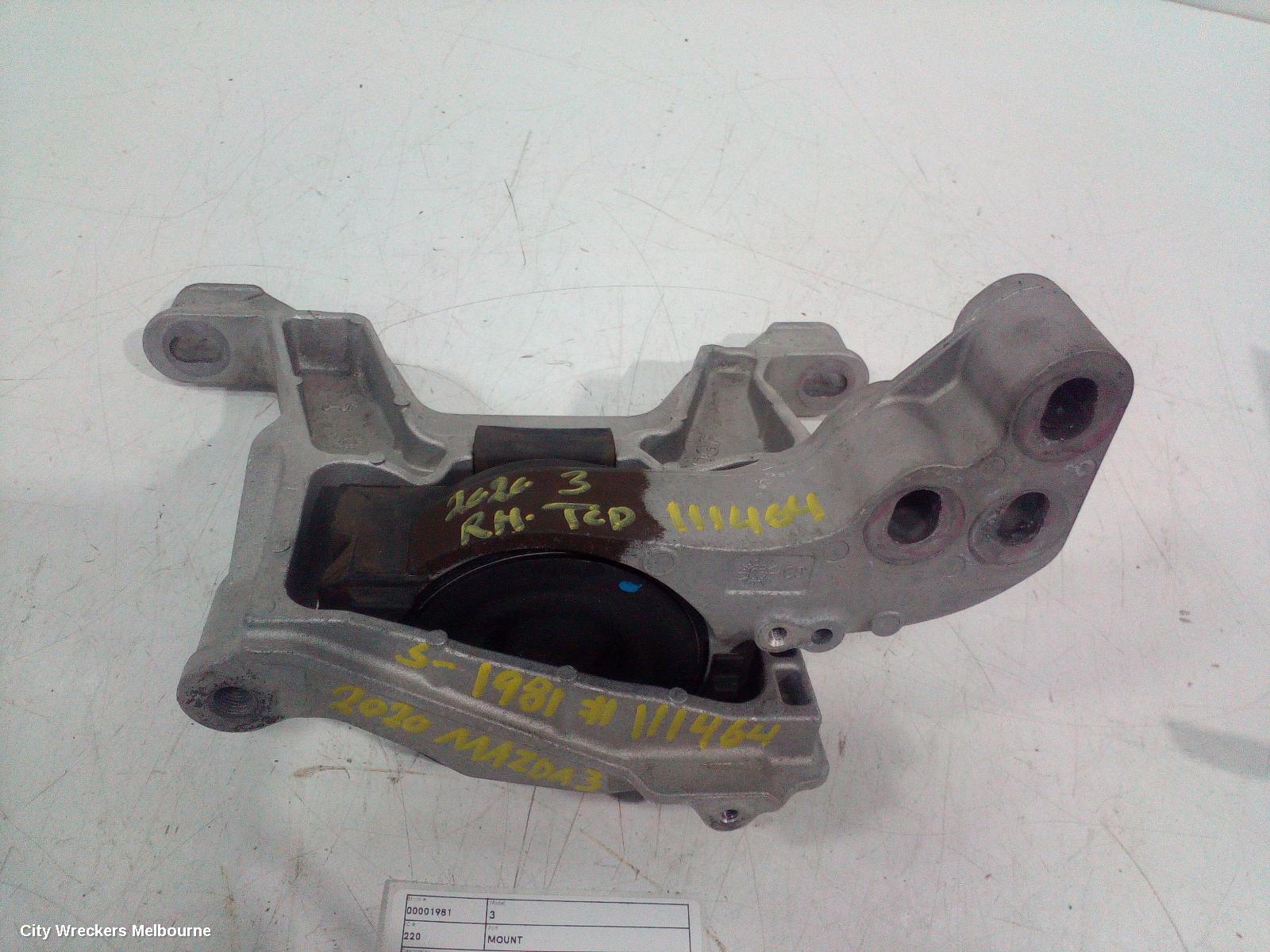 MAZDA 3 MOUNT, BP, 03/2019 ONWARDS
