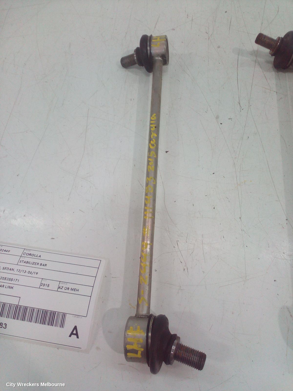 TOYOTA COROLLA STABILISER BAR, ZRE172R, SEDAN, 12/2013 - 06/2019