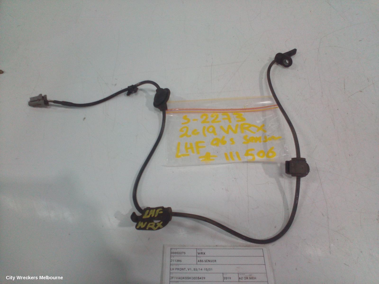 SUBARU WRX ABS SENSOR, LH FRONT, V1, 03/2014 - 10/2021