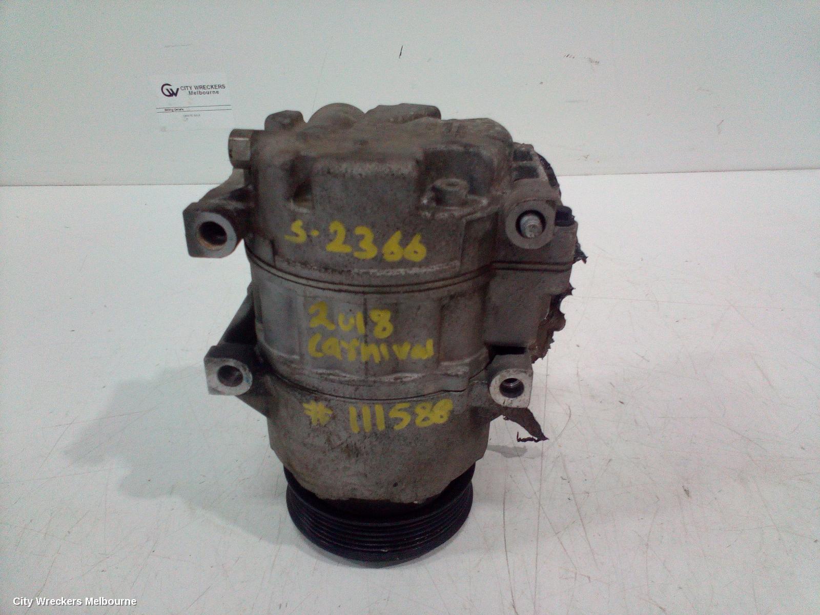 KIA CARNIVAL/GRAND CARNIVAL A/C COMPRESSOR, YP, 3.3, PETROL, G6DH/G6DM, 02/2015 - 10/2020
