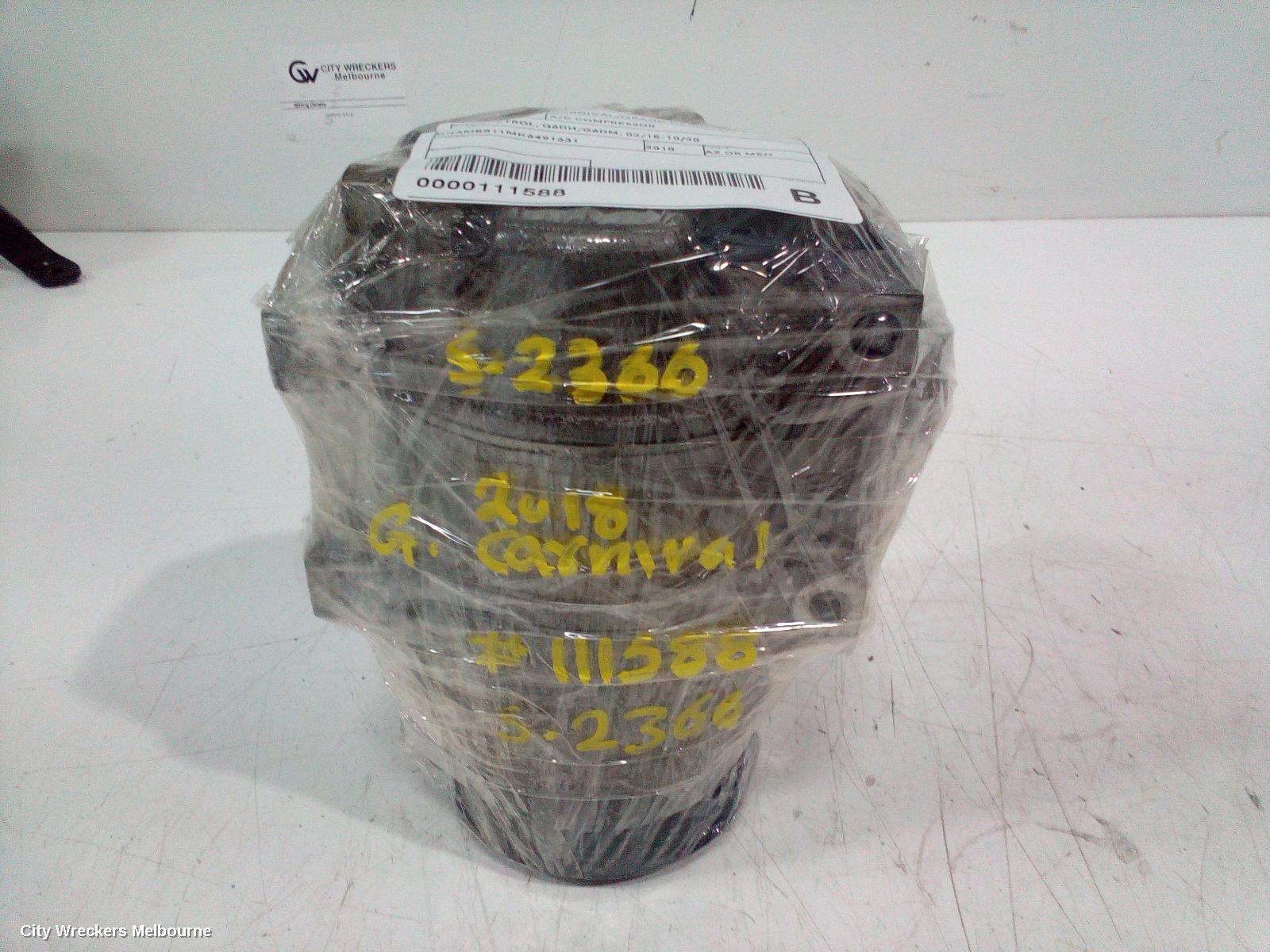 KIA CARNIVAL/GRAND CARNIVAL A/C COMPRESSOR, YP, 3.3, PETROL, G6DH/G6DM, 02/2015 - 10/2020