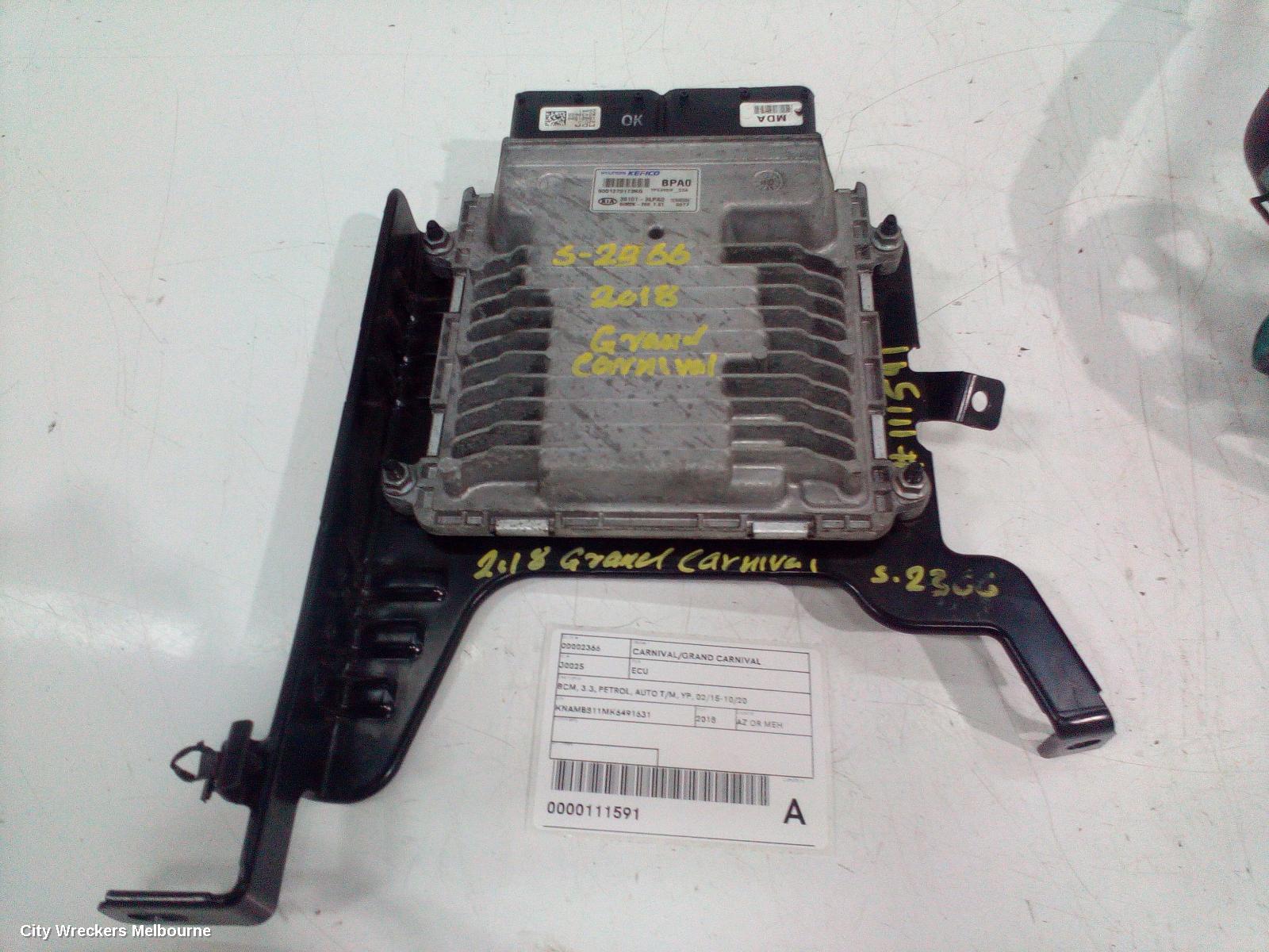 KIA CARNIVAL/GRAND CARNIVAL ECU, BCM, 3.3, PETROL, AUTO T/M, YP, 02/2015 - 10/2020