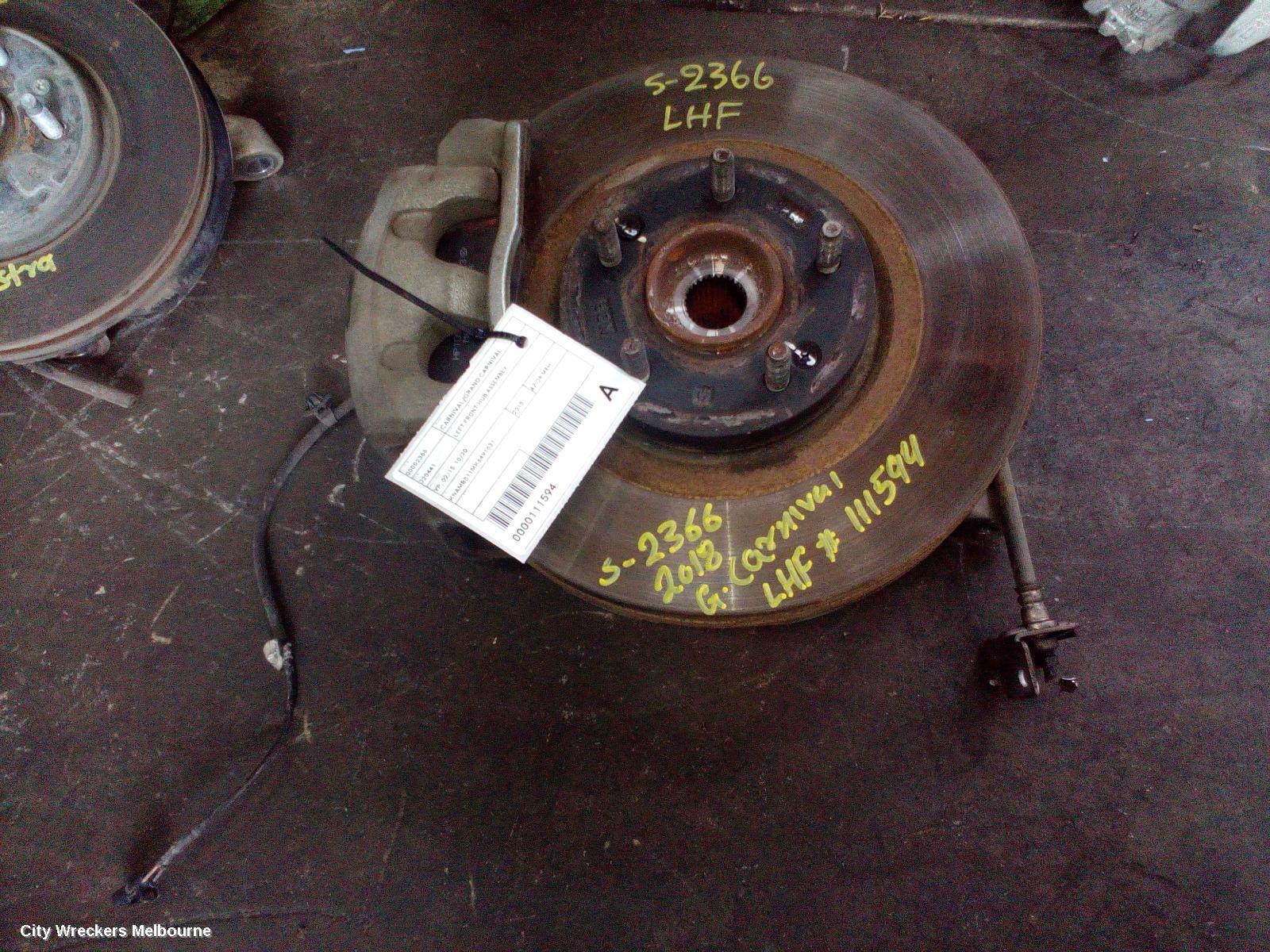 KIA CARNIVAL/GRAND CARNIVAL LEFT FRONT HUB ASSEMBLY, YP, 02/2015 - 10/2020
