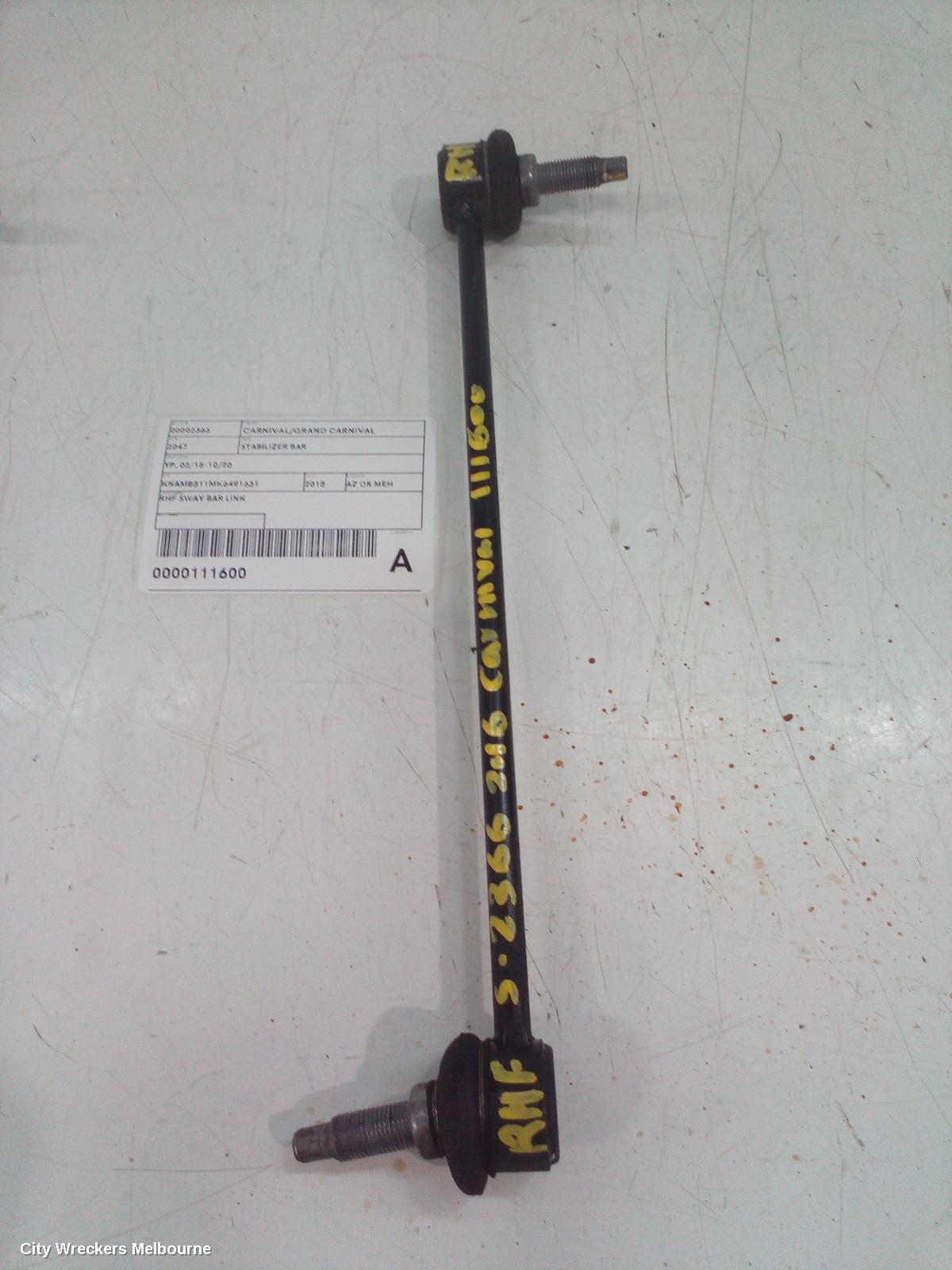 KIA CARNIVAL/GRAND CARNIVAL STABILISER BAR, YP, 01/2015 - 10/2020