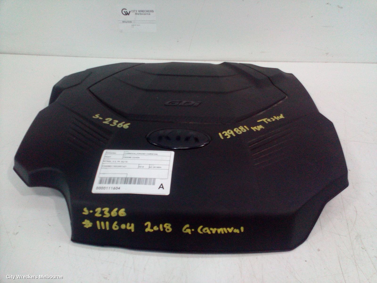 KIA CARNIVAL/GRAND CARNIVAL ENGINE COVER, PETROL, 3.3, YP, 02/2015 ONWARDS