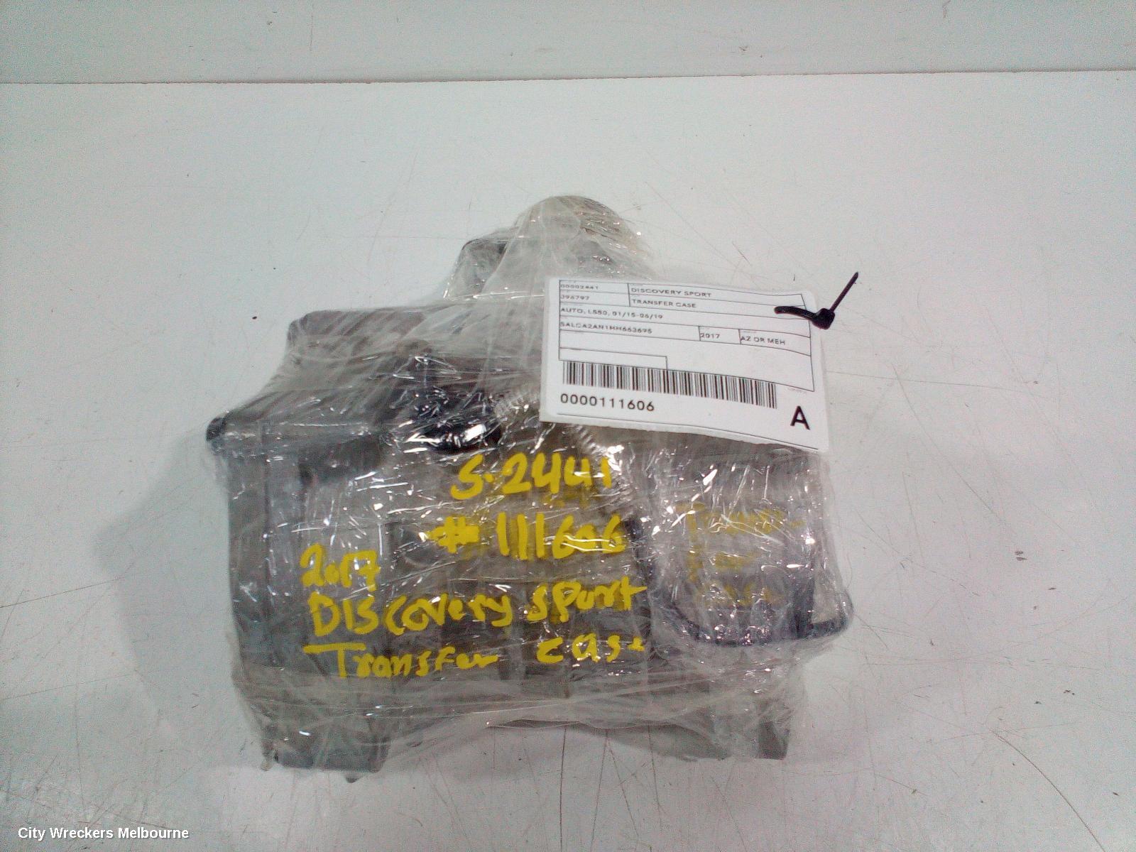 LAND ROVER DISCOVERY SPORT TRANSFER CASE, AUTO, L550, 01/2015 - 06/2019