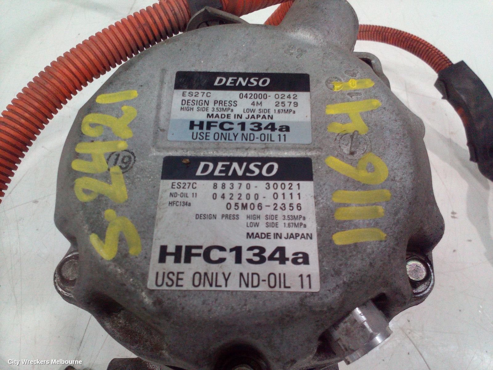 TOYOTA CAMRY A/C COMPRESSOR, AHV40, HYBRID, 12/2009 - 11/2011