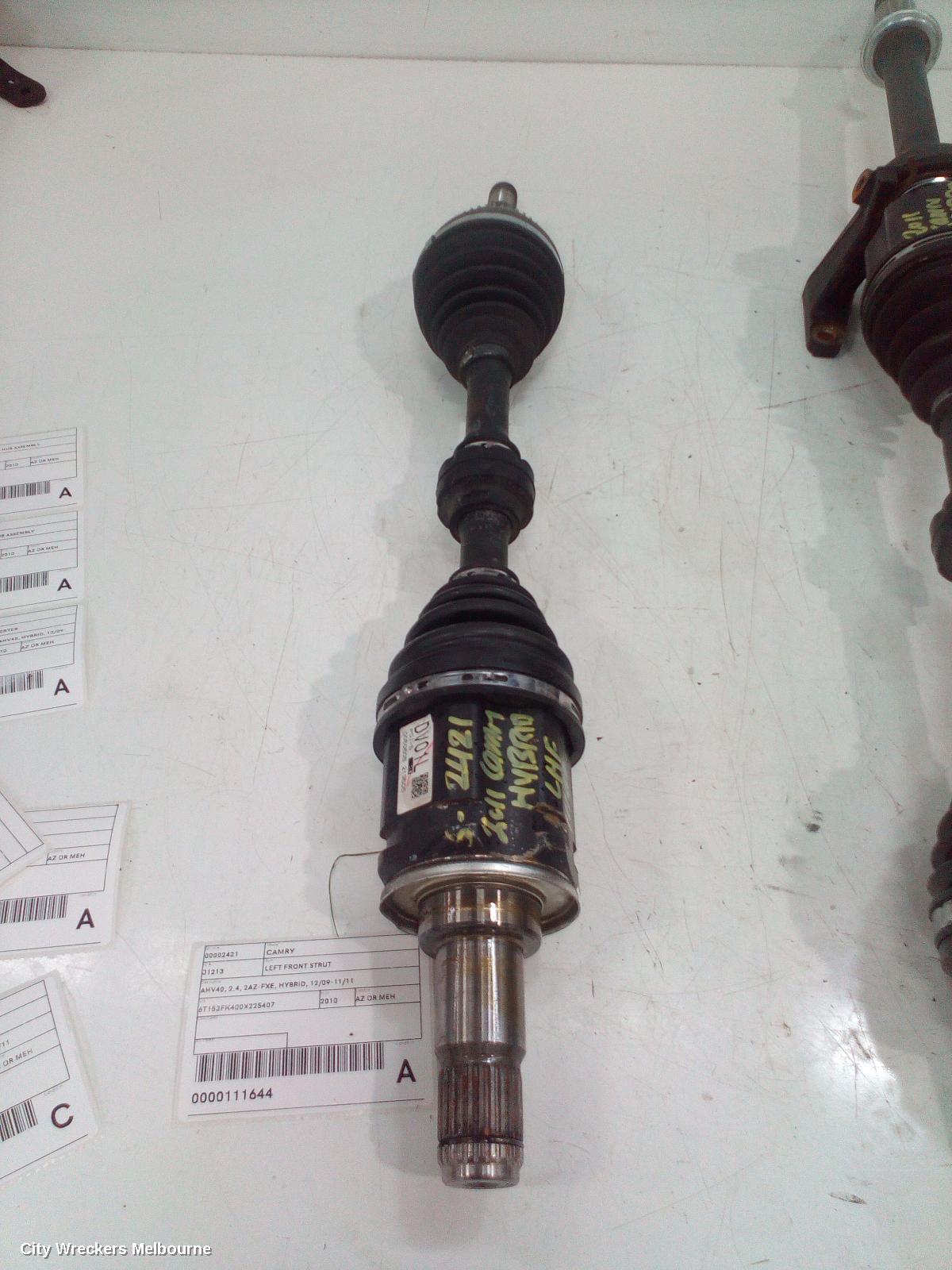 TOYOTA CAMRY LEFT FRONT STRUT, AHV40, 2.4, 2AZ-FXE, HYBRID, 12/2009 - 11/2011