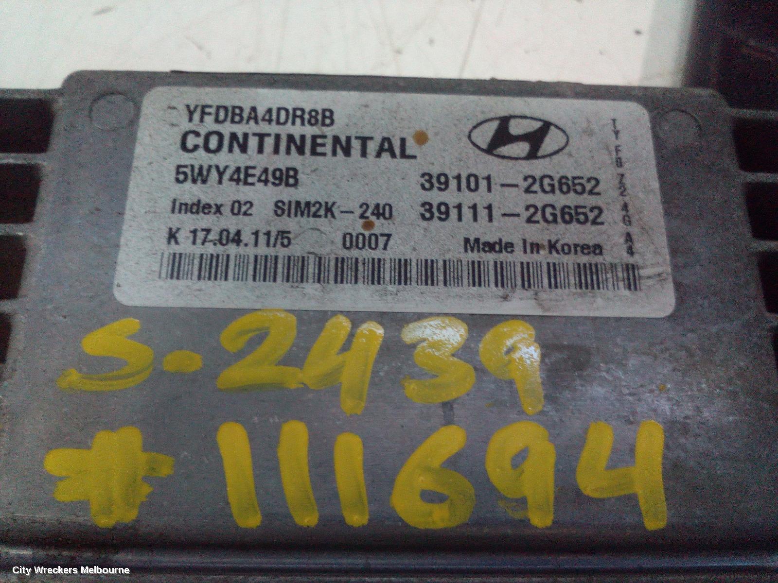 HYUNDAI I45 ECU, ENGINE ECU, 2.4, G4KJ, AUTO TM, ECU ONLY, YF, 02/2010 - 04/2014