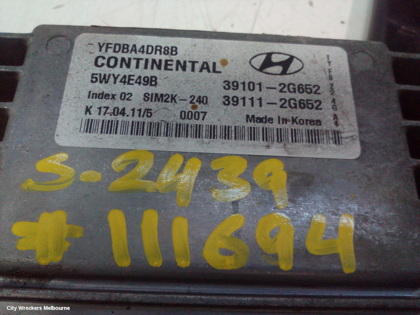 HYUNDAI I45 ECU, ENGINE ECU, 2.4, G4KJ, AUTO TM, ECU ONLY, YF, 02/2010 - 04/2014