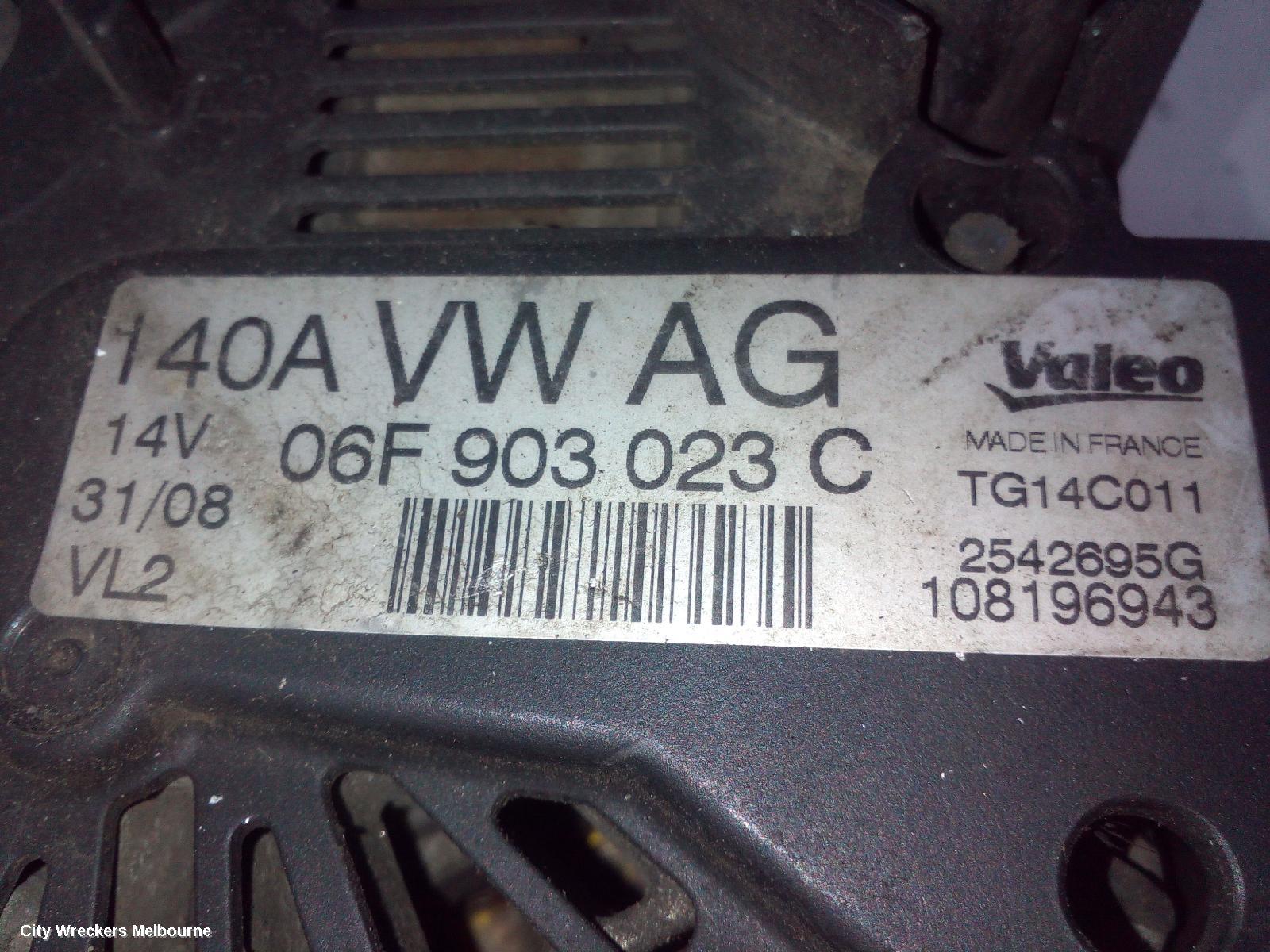 VOLKSWAGEN CADDY ALTERNATOR, DIESEL, 1.9, VALEO 140AMP, 2K, 12/2004 - 08/2010