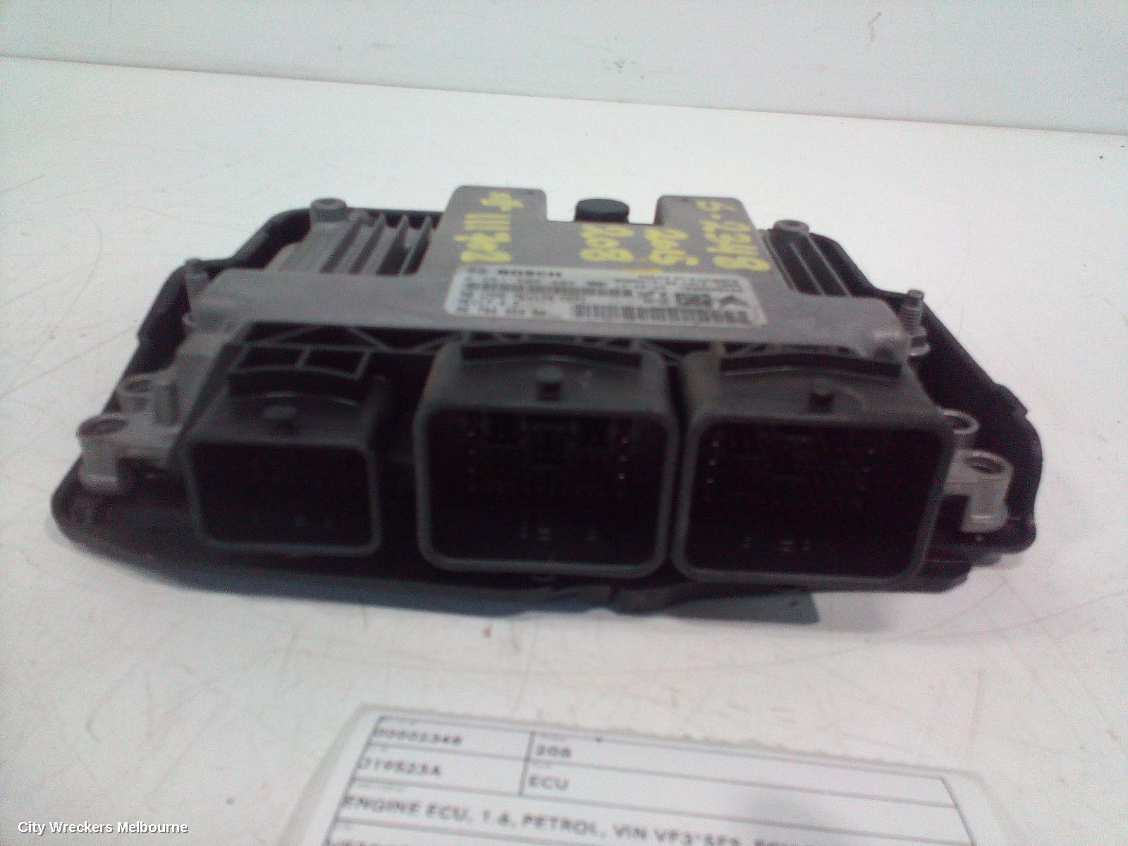 PEUGEOT 208 ECU, ENGINE ECU, 1.6, PETROL, VIN VF3*5FS, ECU ONLY, A9, 10/2012 - 05/2015