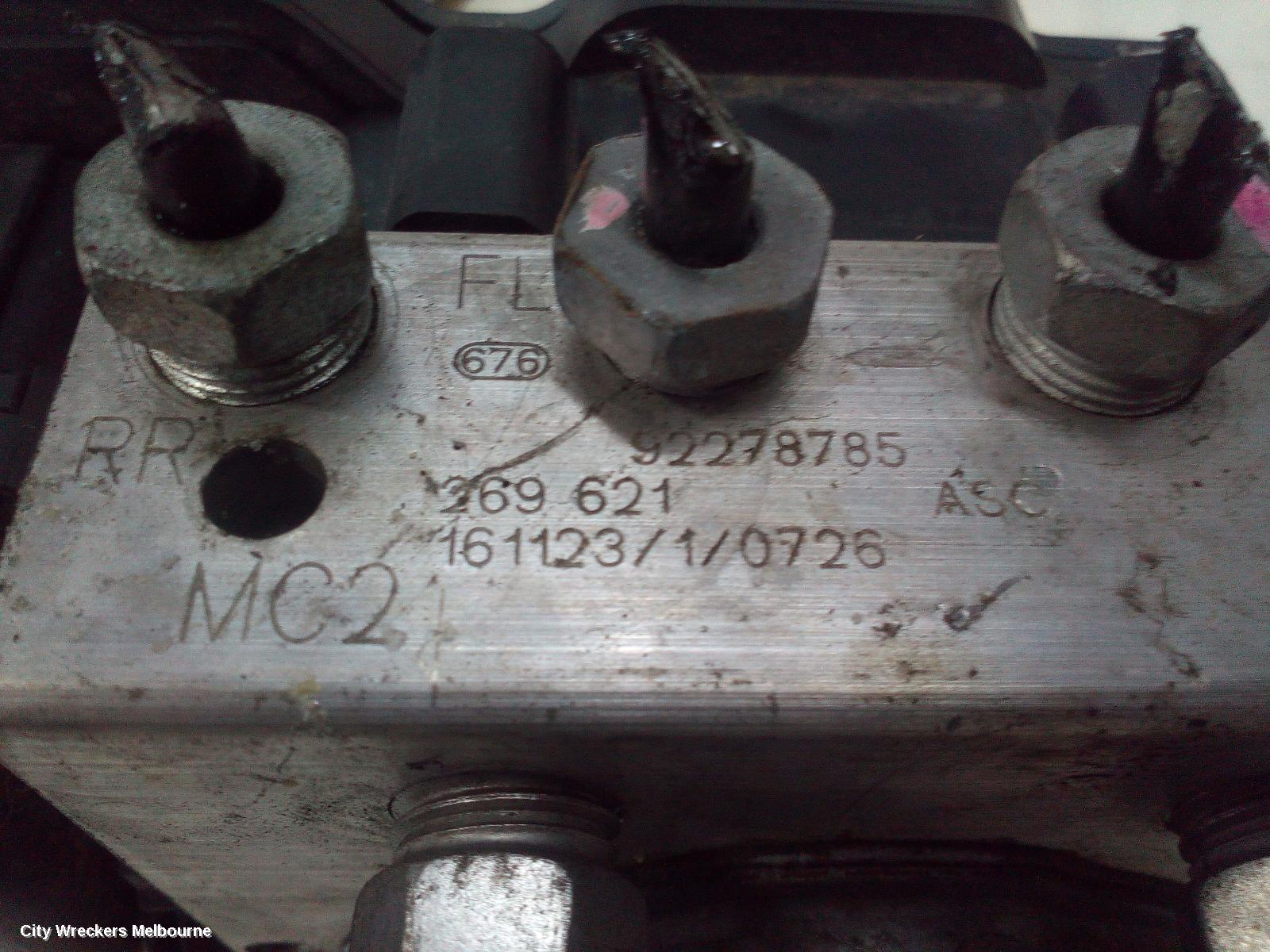 HOLDEN COMMODORE ABS PUMP/MODULATOR, VF, NON TRACTION CONTROL TYPE, 05/2013 - 12/2017
