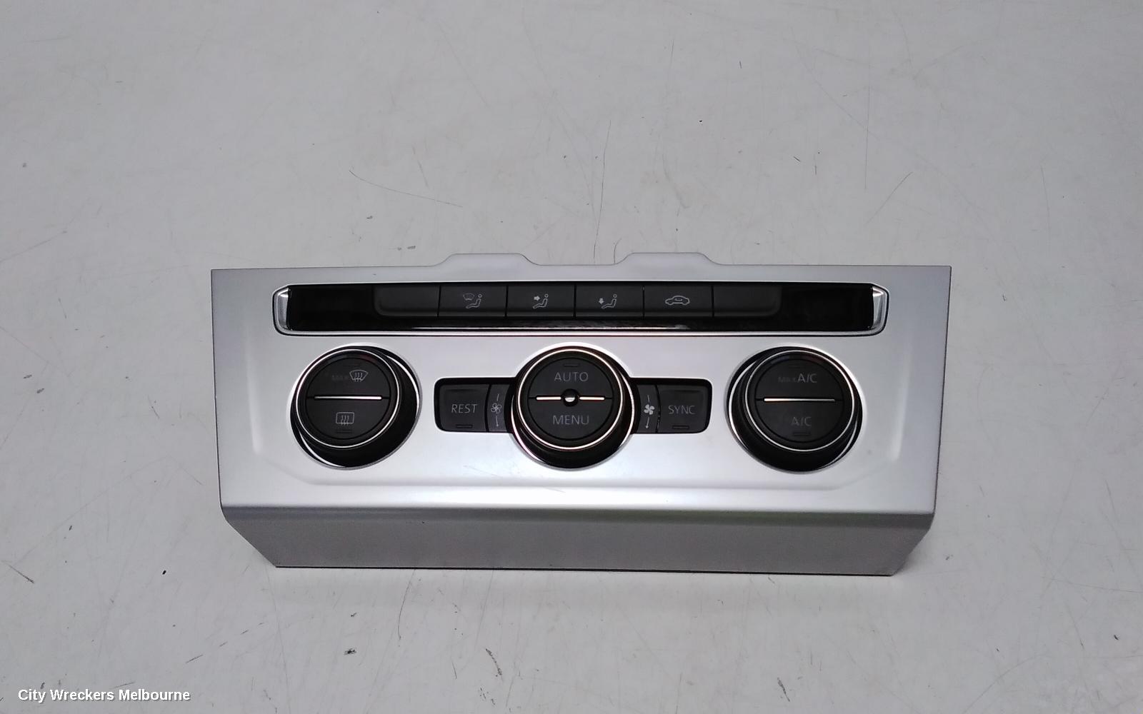 VOLKSWAGEN PASSAT HEATER/AC CONTROLS, 3CC, 3 KNOB DIAL, STANDARD TYPE, SEDAN, 01/2009 - 12/2016