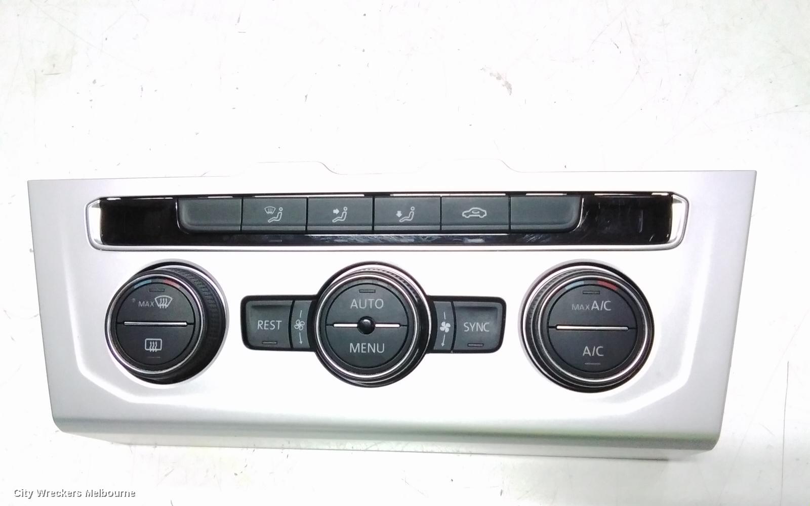 VOLKSWAGEN PASSAT HEATER/AC CONTROLS, 3CC, 3 KNOB DIAL, STANDARD TYPE, SEDAN, 01/2009 - 12/2016