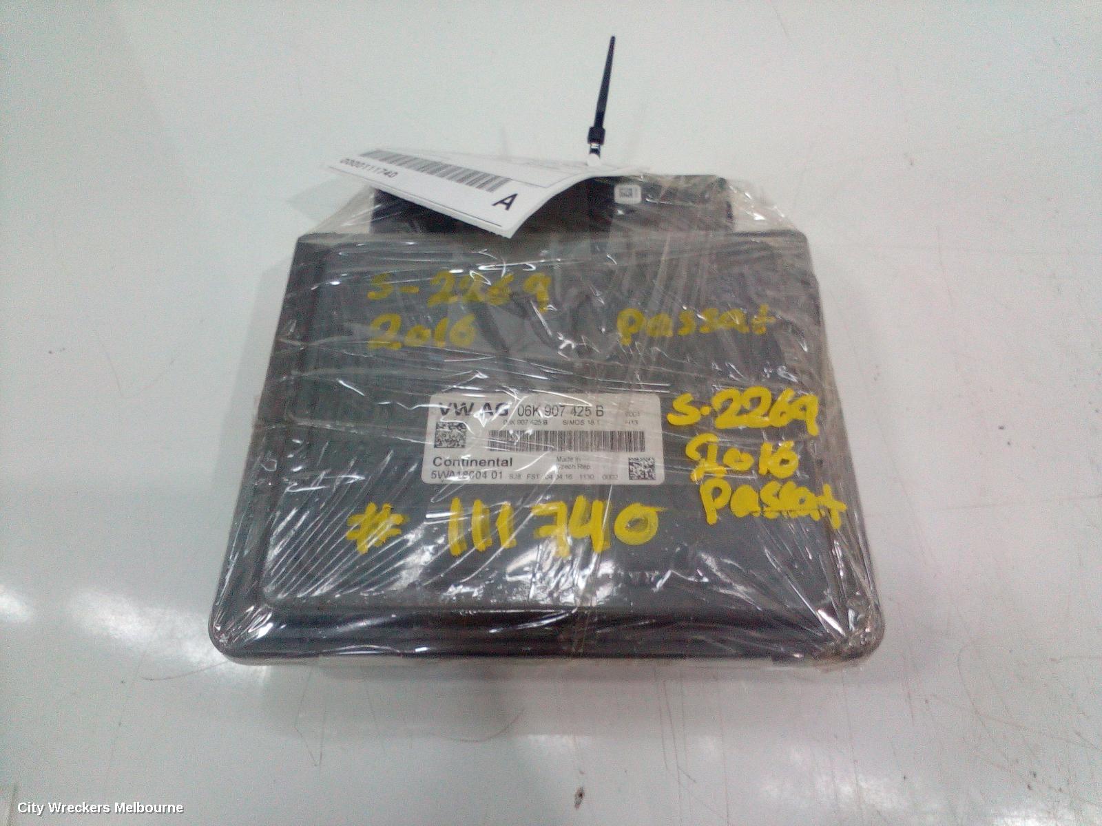 VOLKSWAGEN PASSAT ECU, ENGINE ECU, 1.8, PETROL, ECU ONLY, CJSA CODE, B8/MK7, 06/2015 - 10/2019