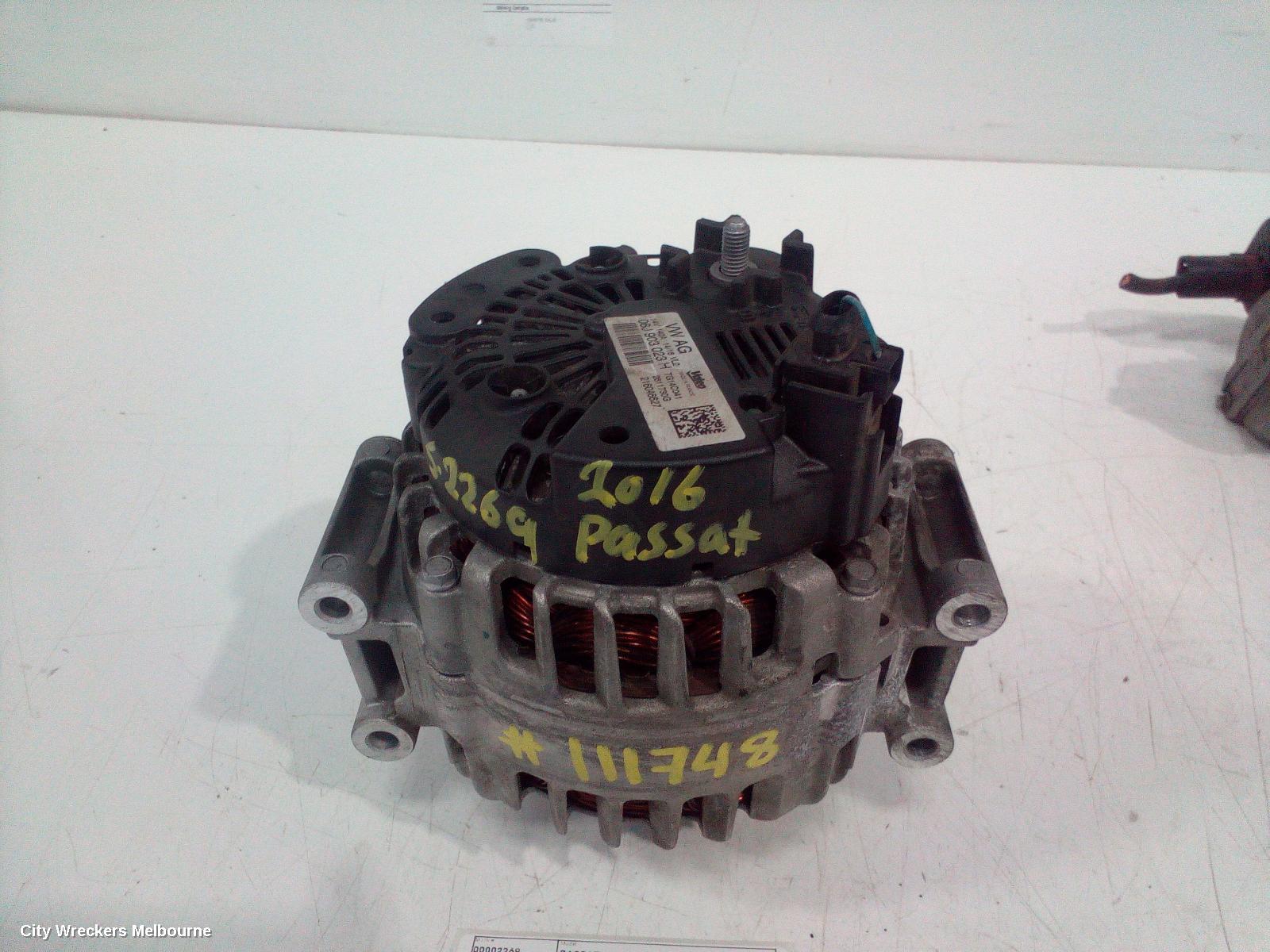 VOLKSWAGEN PASSAT ALTERNATOR, PETROL, 1.8, VALEO P/N 06J903023Q, 140AMP, 3C/MK6 B7, 12/2012 ONWARDS