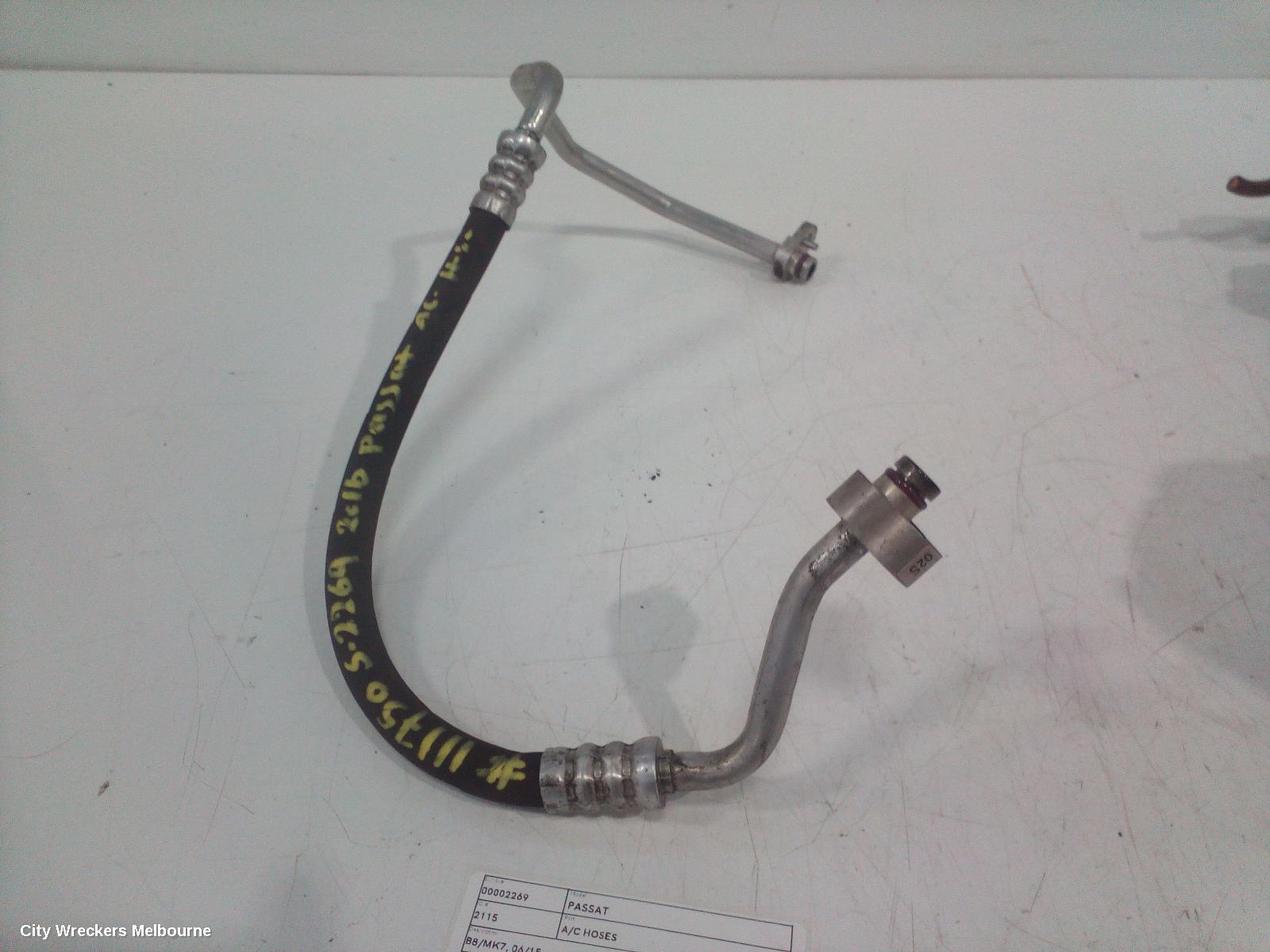 VOLKSWAGEN PASSAT A/C HOSES, B8/MK7, PETROL, 1.8, COMPRESSOR TO CONDENSER, 06/2015 - 10/2019
