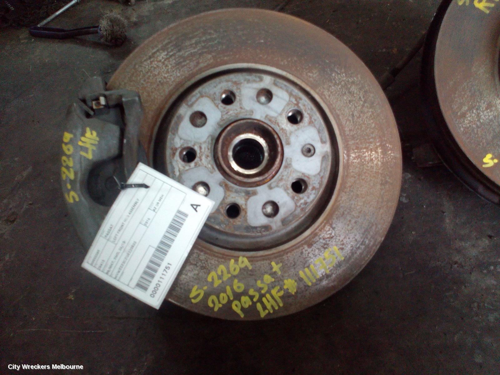 VOLKSWAGEN PASSAT LEFT FRONT HUB ASSEMBLY, B8/MK7, 2WD, 06/2015 ONWARDS