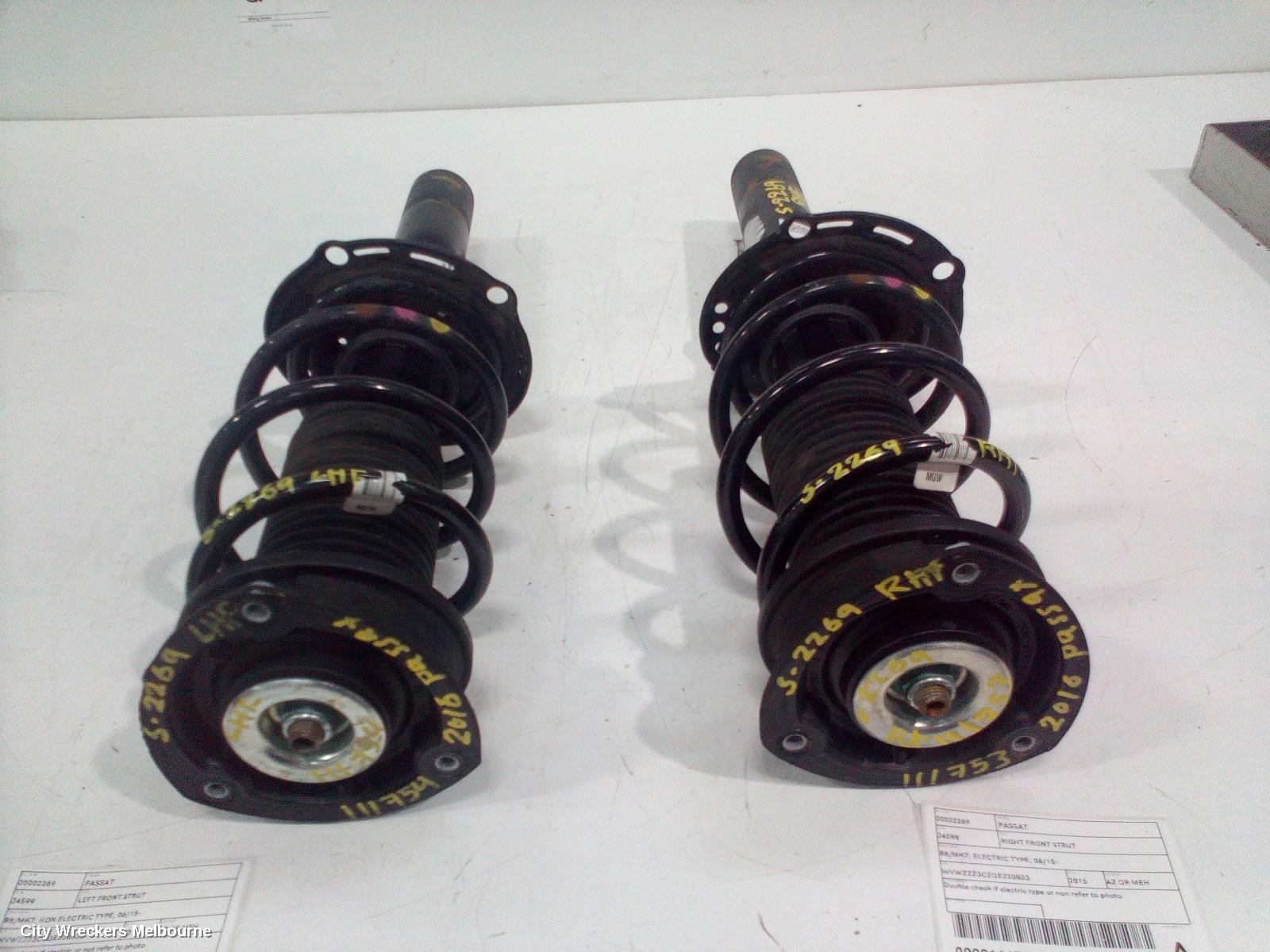 VOLKSWAGEN PASSAT RIGHT FRONT STRUT, B8/MK7, ELECTRIC TYPE, 06/2015 ONWARDS