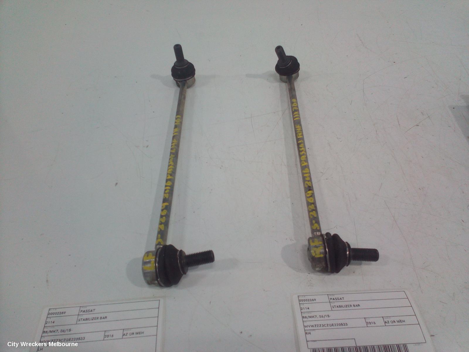 VOLKSWAGEN PASSAT STABILISER BAR, B8/MK7, 06/2015 - 05/2023