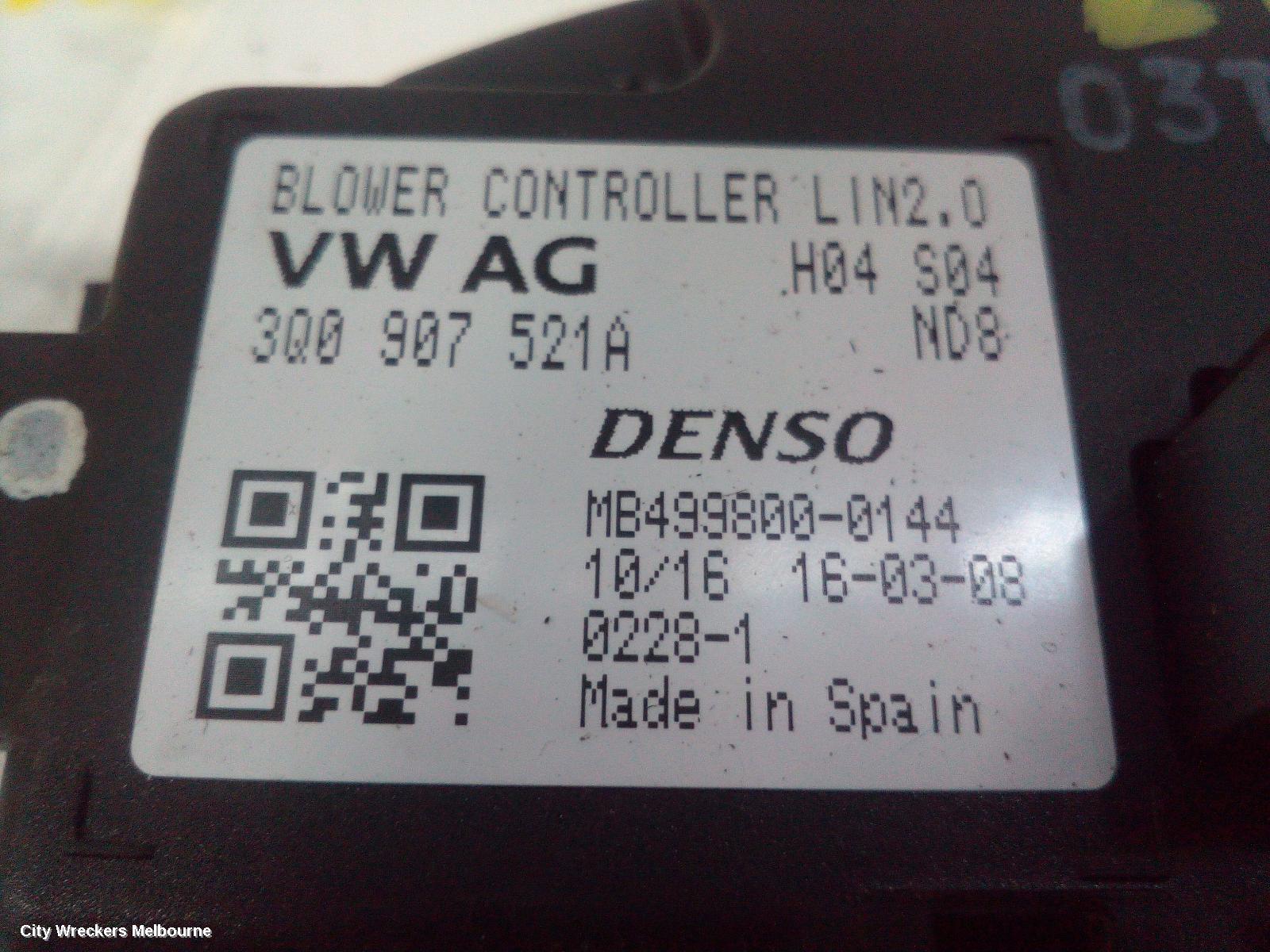 VOLKSWAGEN PASSAT FAN SPEED RESISTOR, B8/MK7, 06/2015 - 05/2023