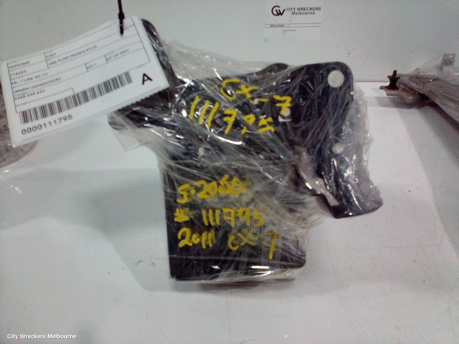 MAZDA CX7 ABS PUMP/MODULATOR, ER, 11/2006 - 02/2012