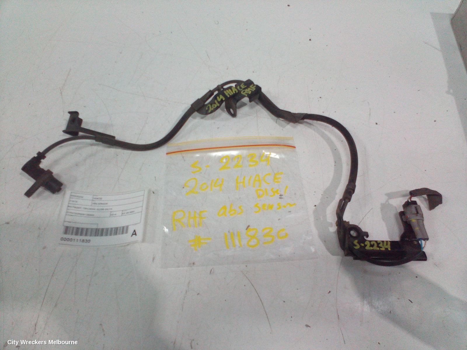 TOYOTA HIACE ABS SENSOR, RH FRONT, W/ LOOM TYPE, TRH/KDH, 03/2005 - 04/2019