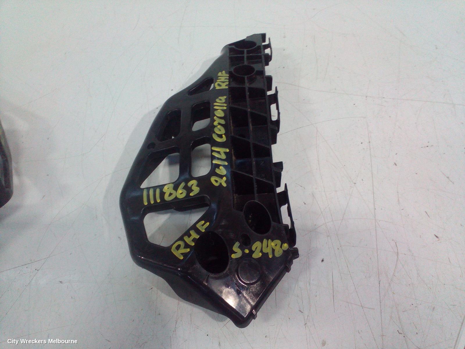 TOYOTA COROLLA F/BAR REINFORC/BRACK, RIGHT BRACKET, ZRE182R, HATCH, 10/2012 - 06/2018