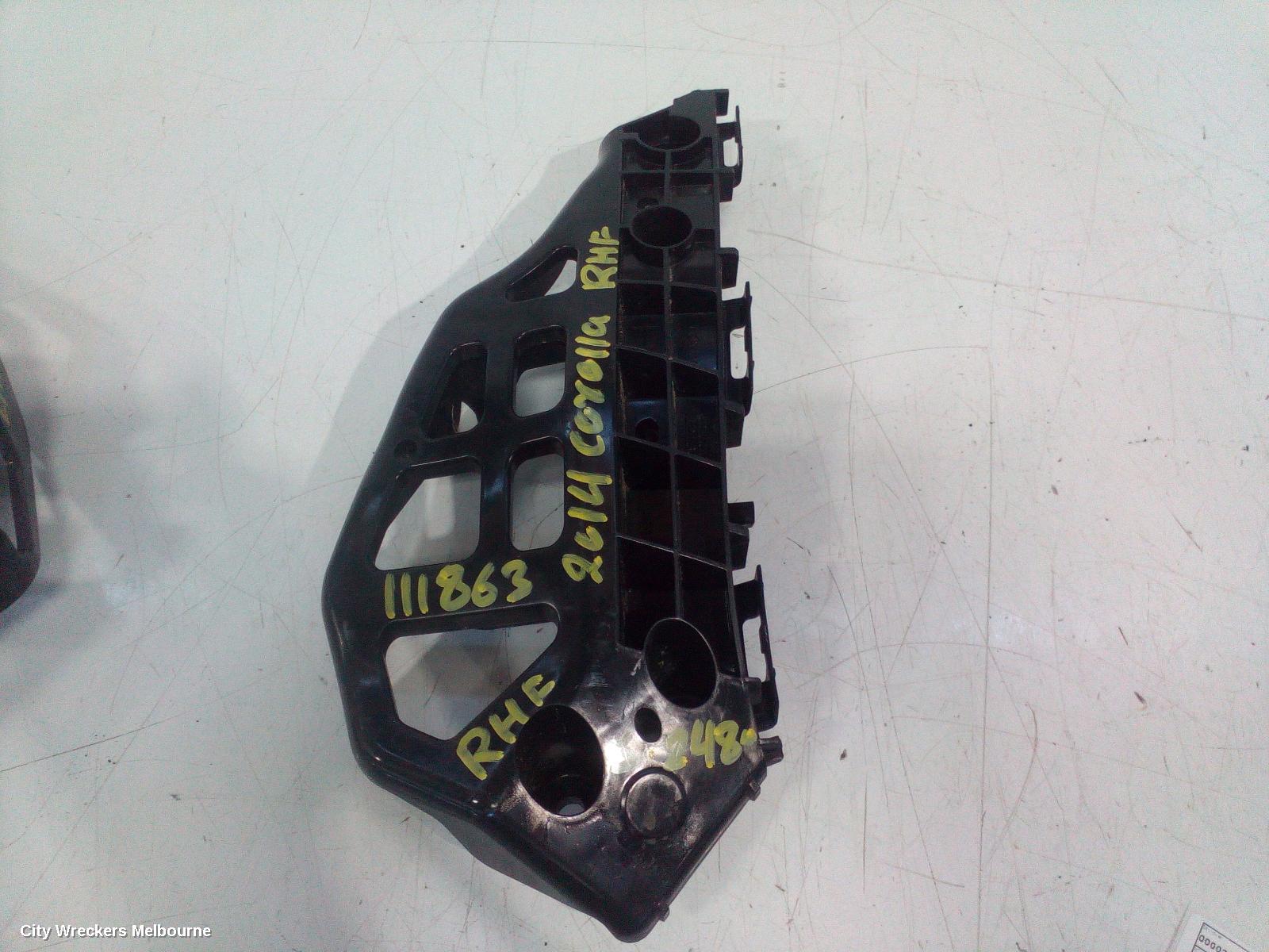 TOYOTA COROLLA F/BAR REINFORC/BRACK, RIGHT BRACKET, ZRE182R, HATCH, 10/2012 - 06/2018